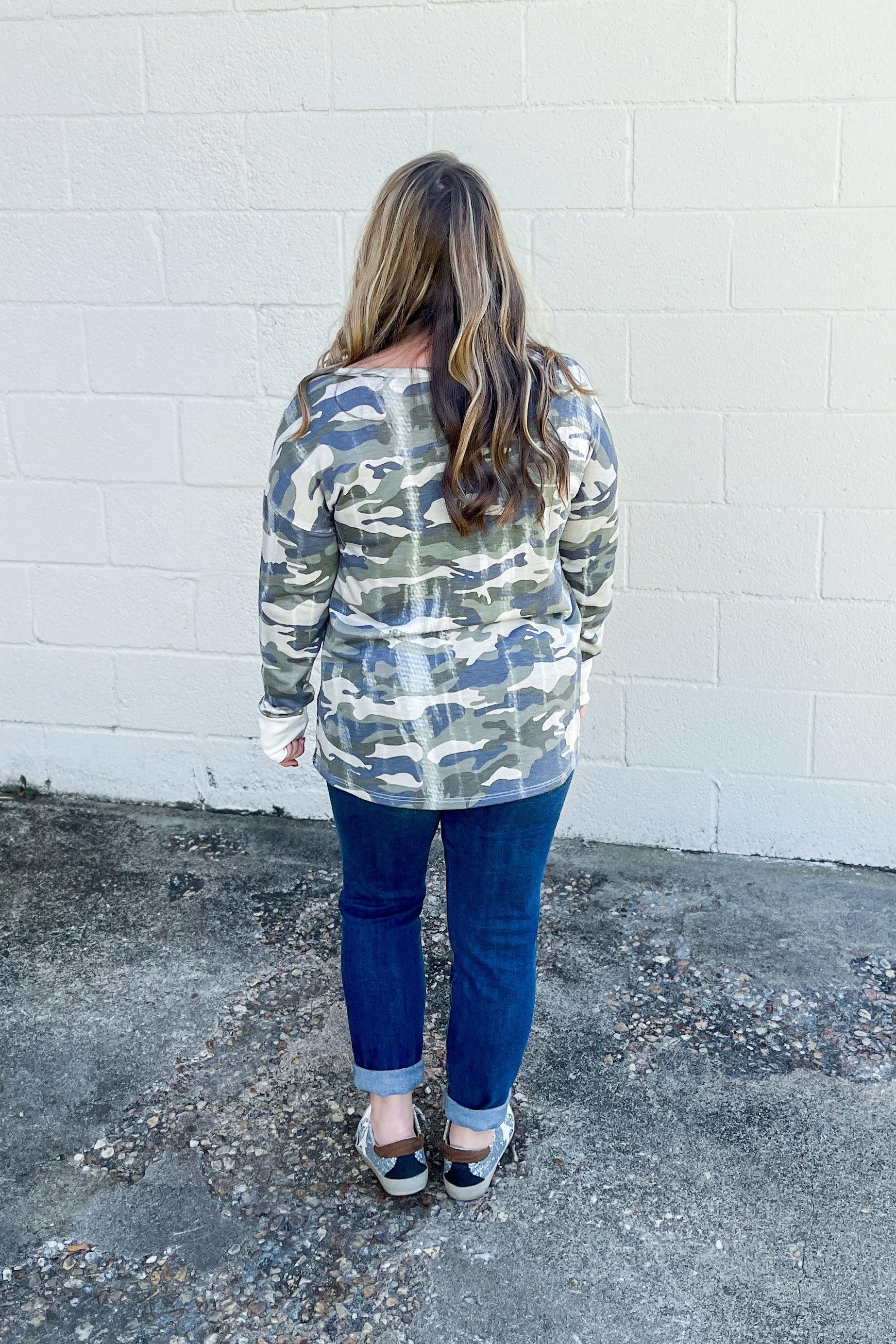 Time Marches On Camo Top