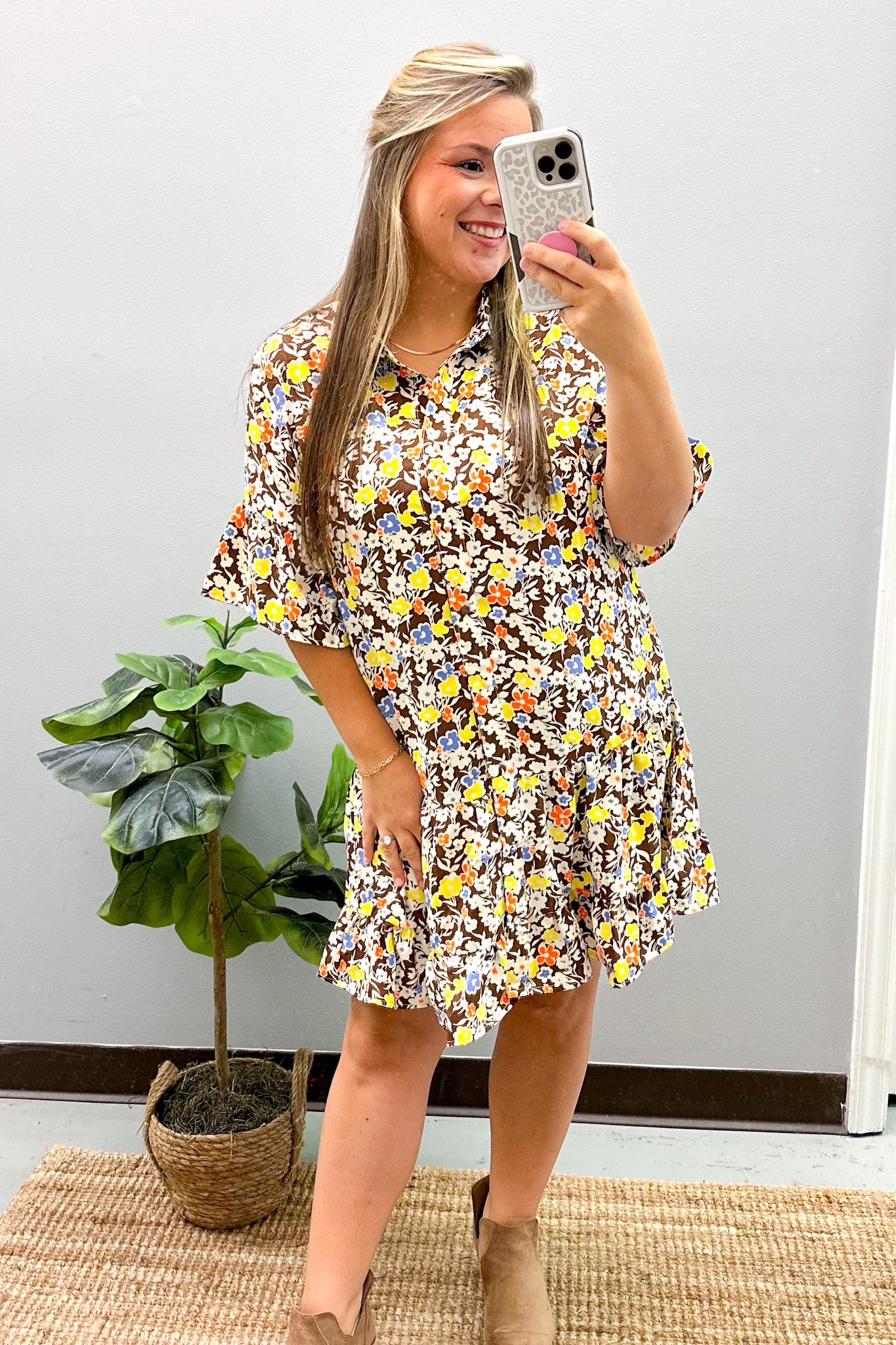 For The Love Of Fall Floral Dress