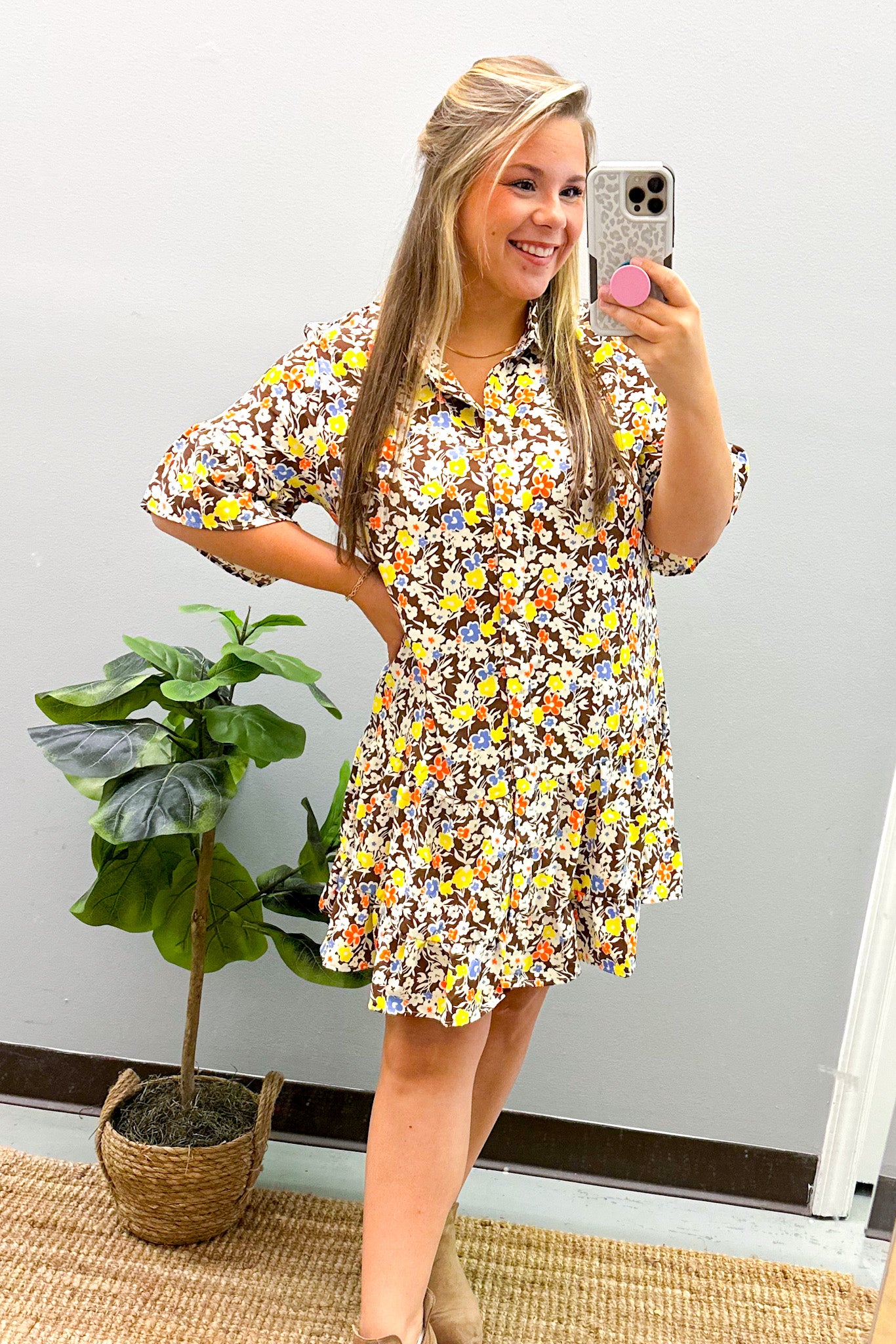 For The Love Of Fall Floral Dress