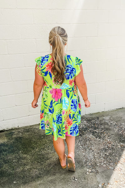 Lift The Mood Tiered Floral Dress