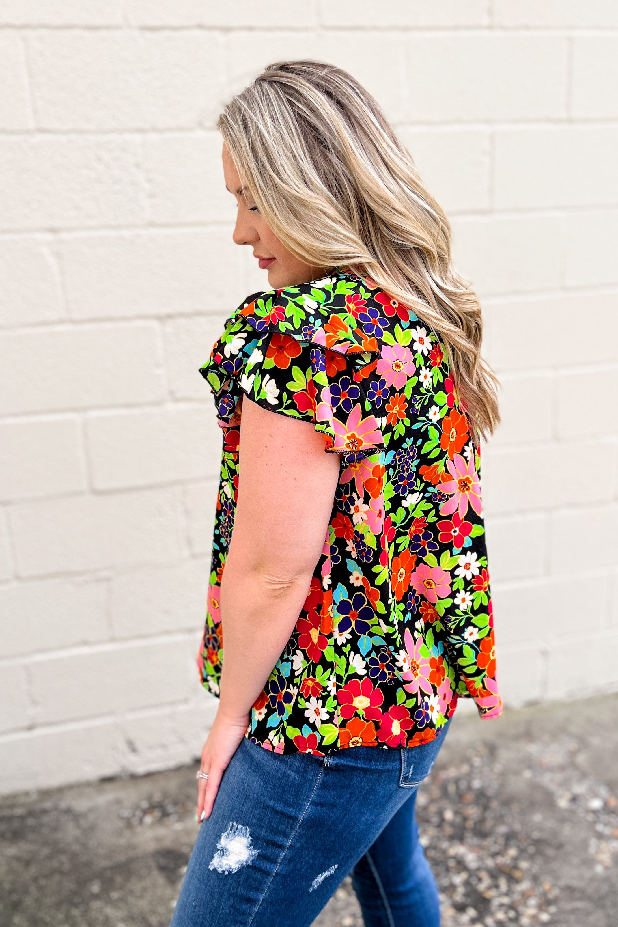 Garden At Dark Floral Top