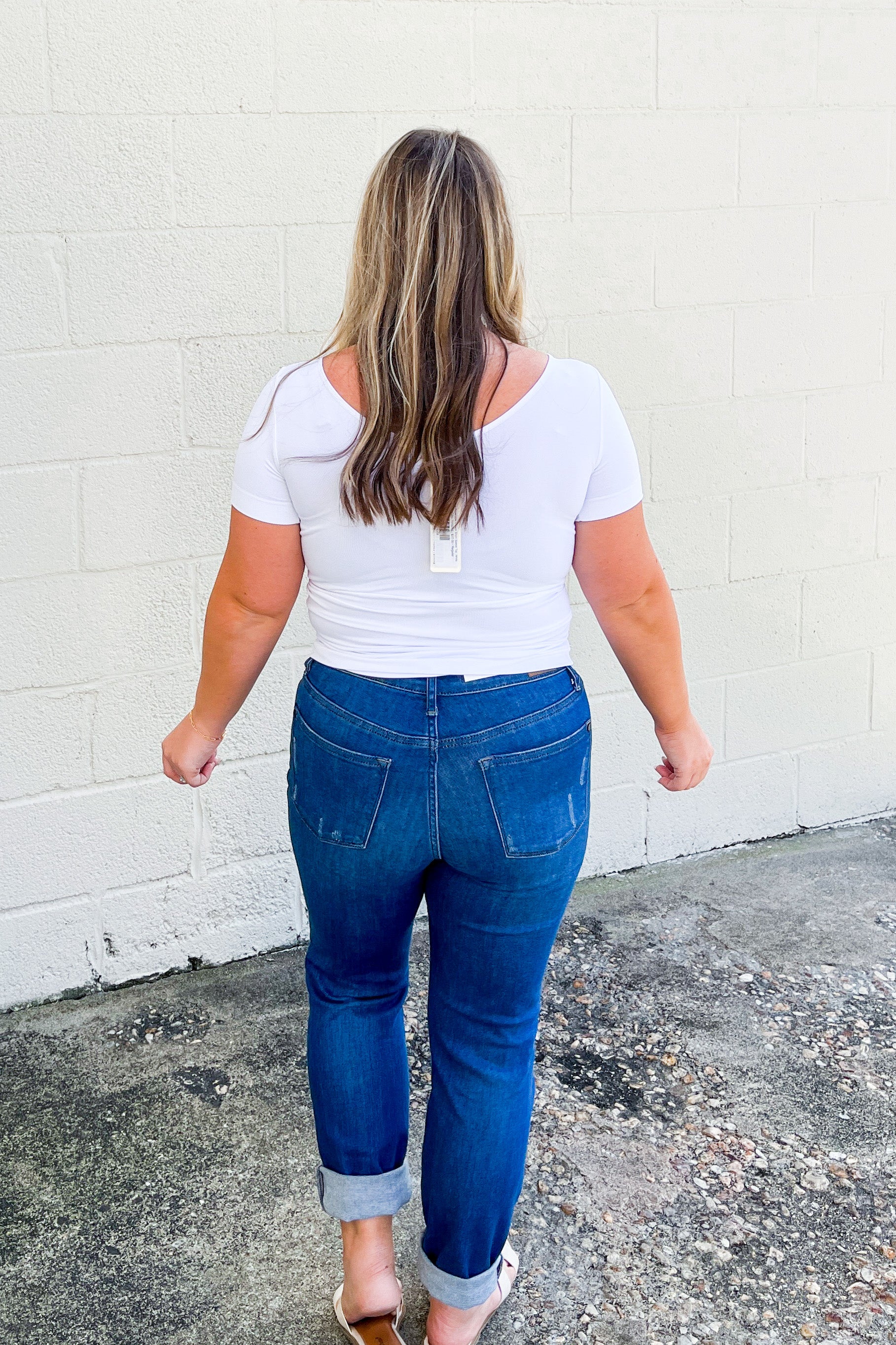 RESTOCK | Seamless Reversible V-Neck Short Sleeve Top, White