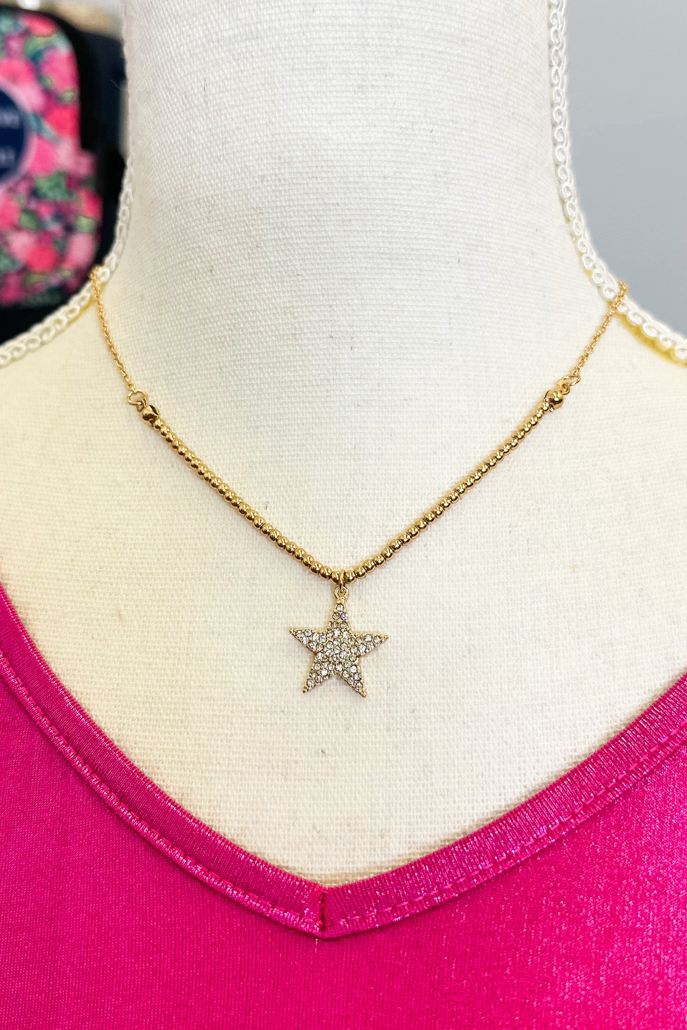 Simple Star Necklace, Gold