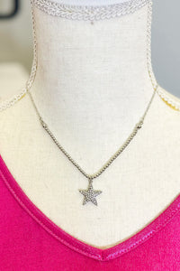 Simple Star Necklace, Silver