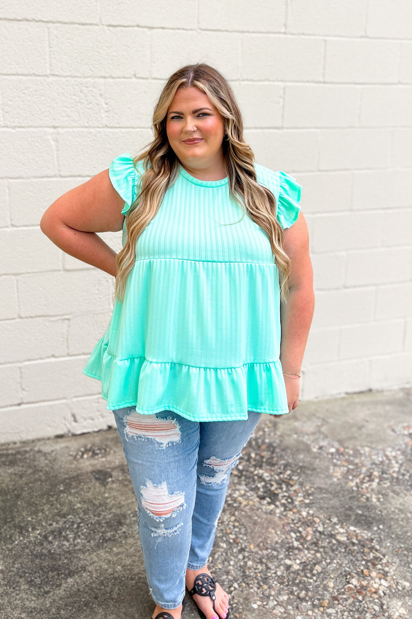 Part of the Play Babydoll Top, Mint