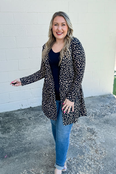 Expecting Change Spotted Cardigan