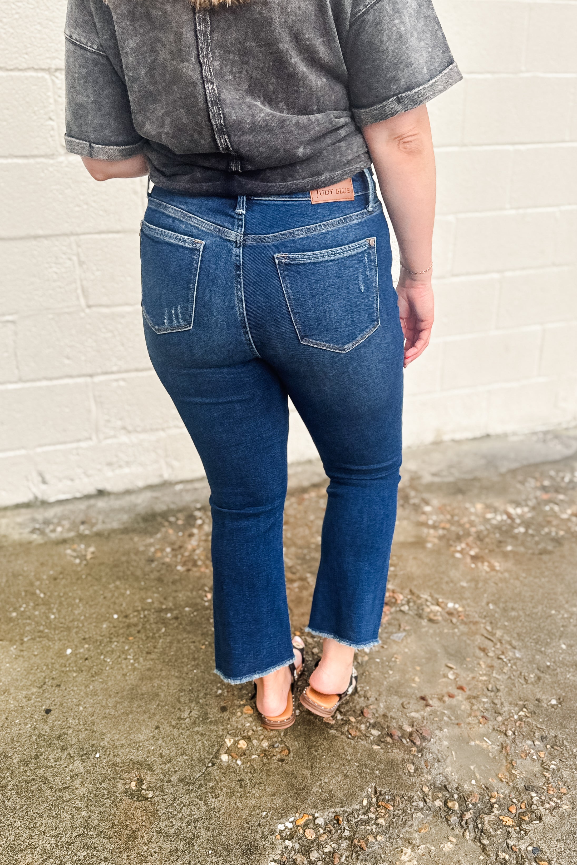 Judy Blue Jane Crop Kick Flare Jeans