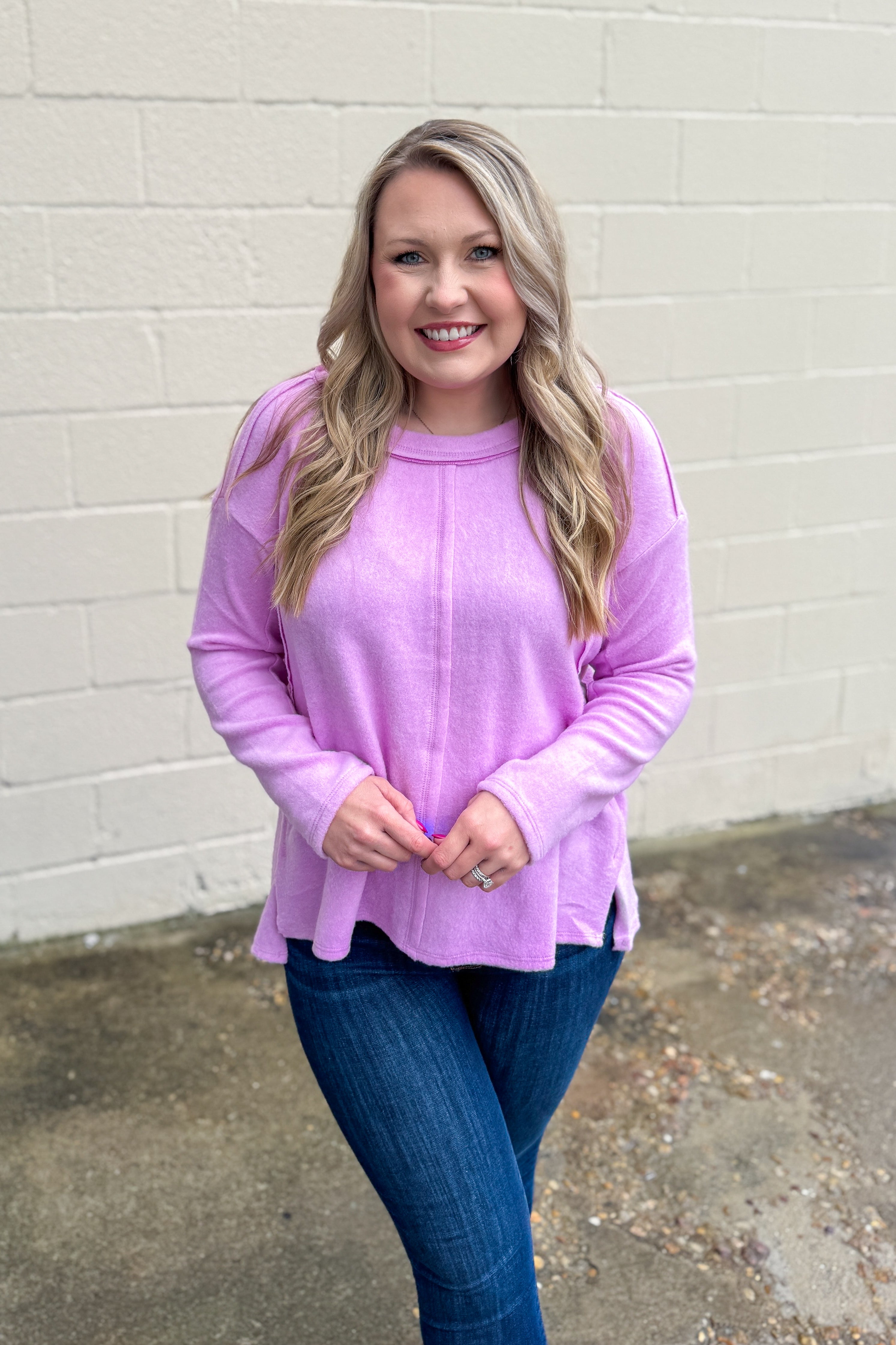 The Shandi Top, Bright Mauve