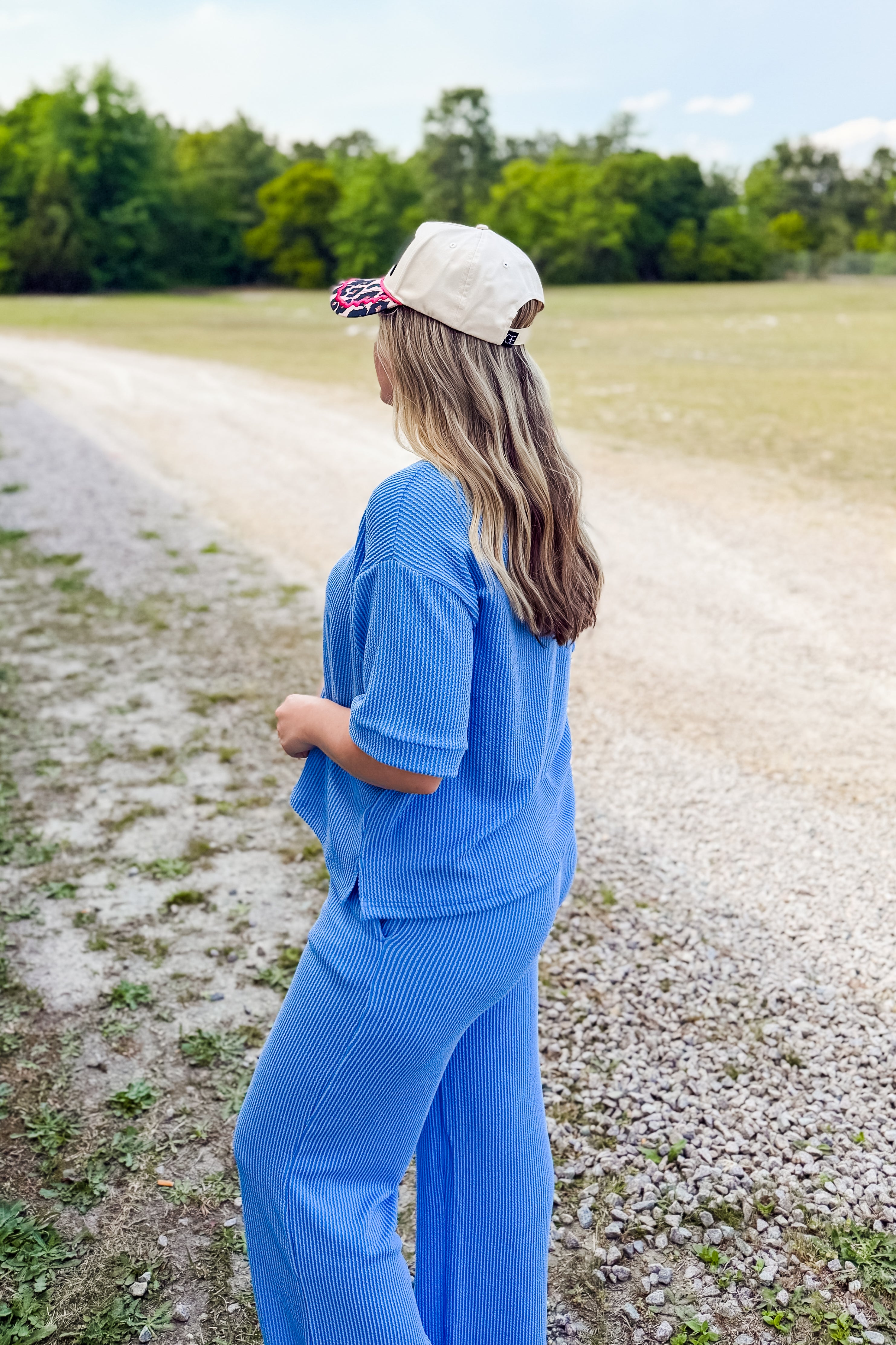 The Olivia Ribbed Set, Sky Blue