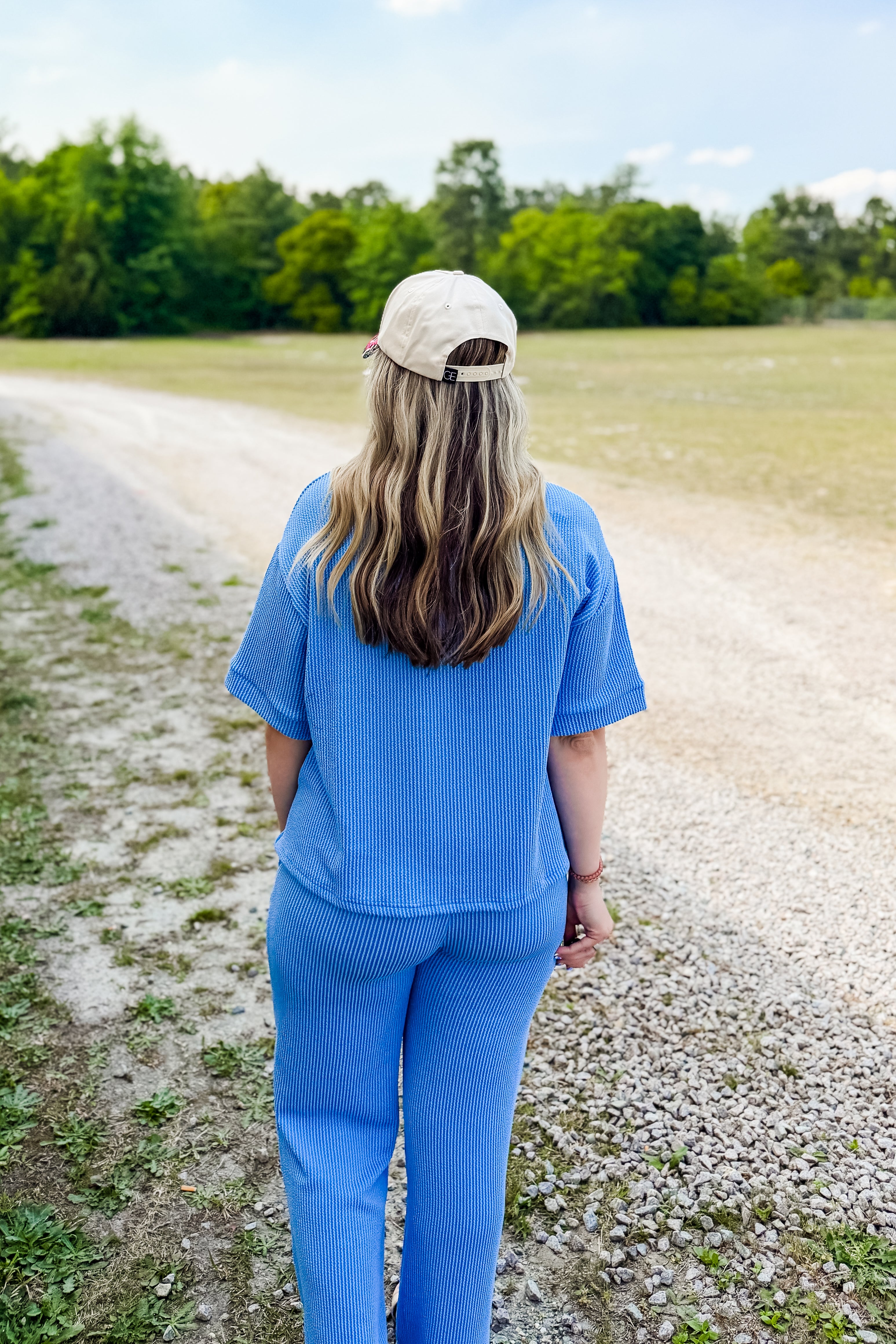 The Olivia Ribbed Set, Sky Blue