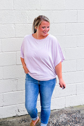 Be An Example Ribbed Top, Lilac
