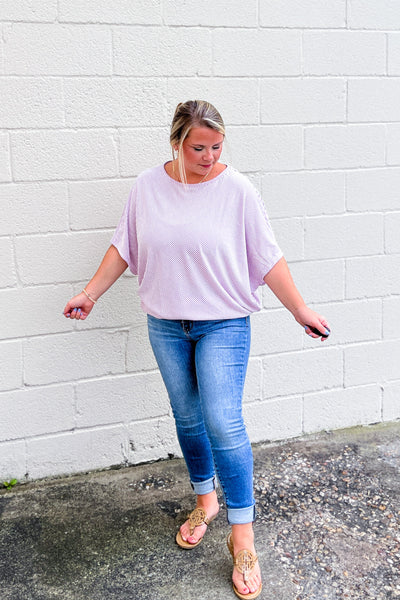Be An Example Ribbed Top, Lilac