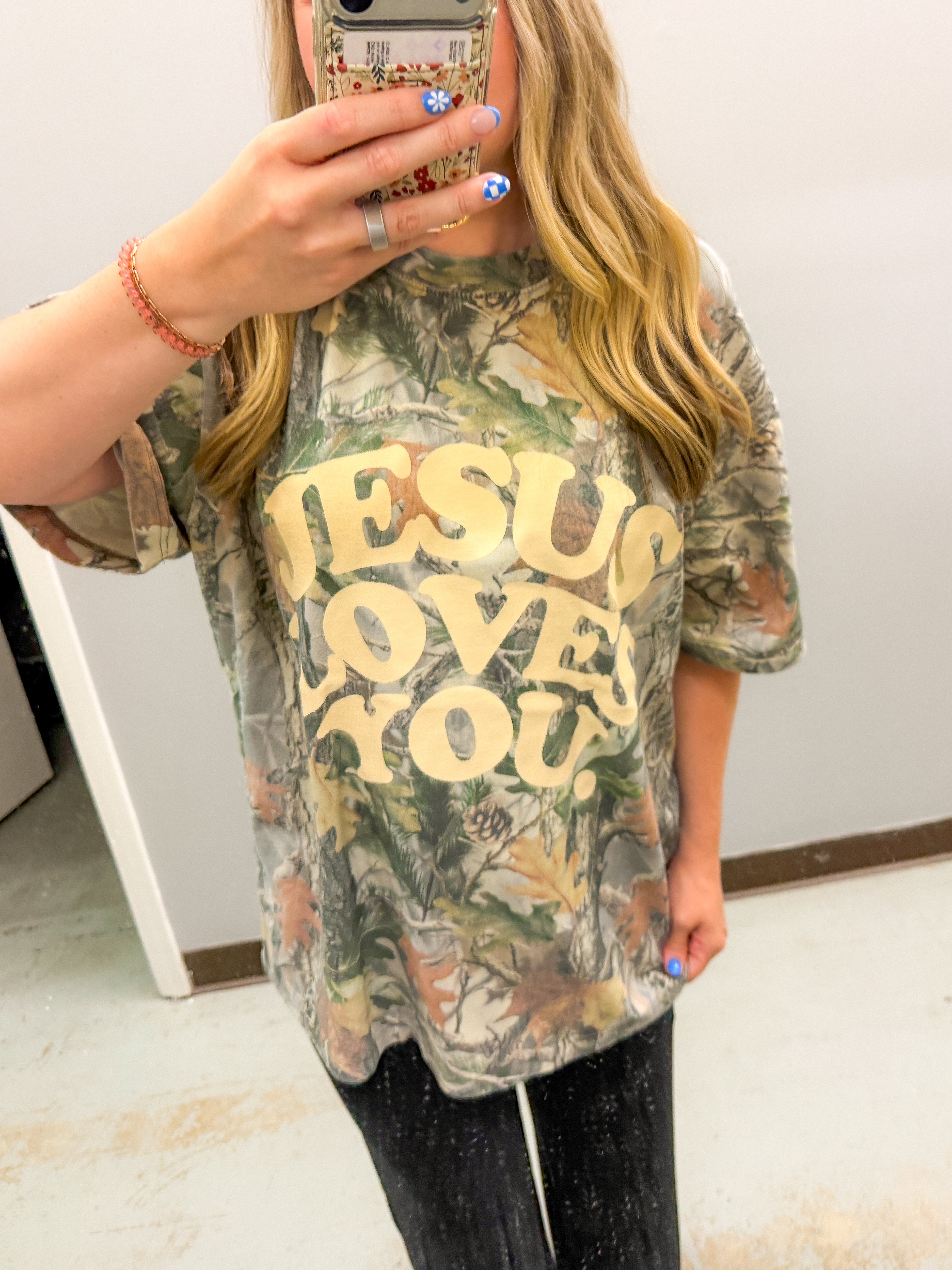 Jesus Loves You Camo Graphic Tee