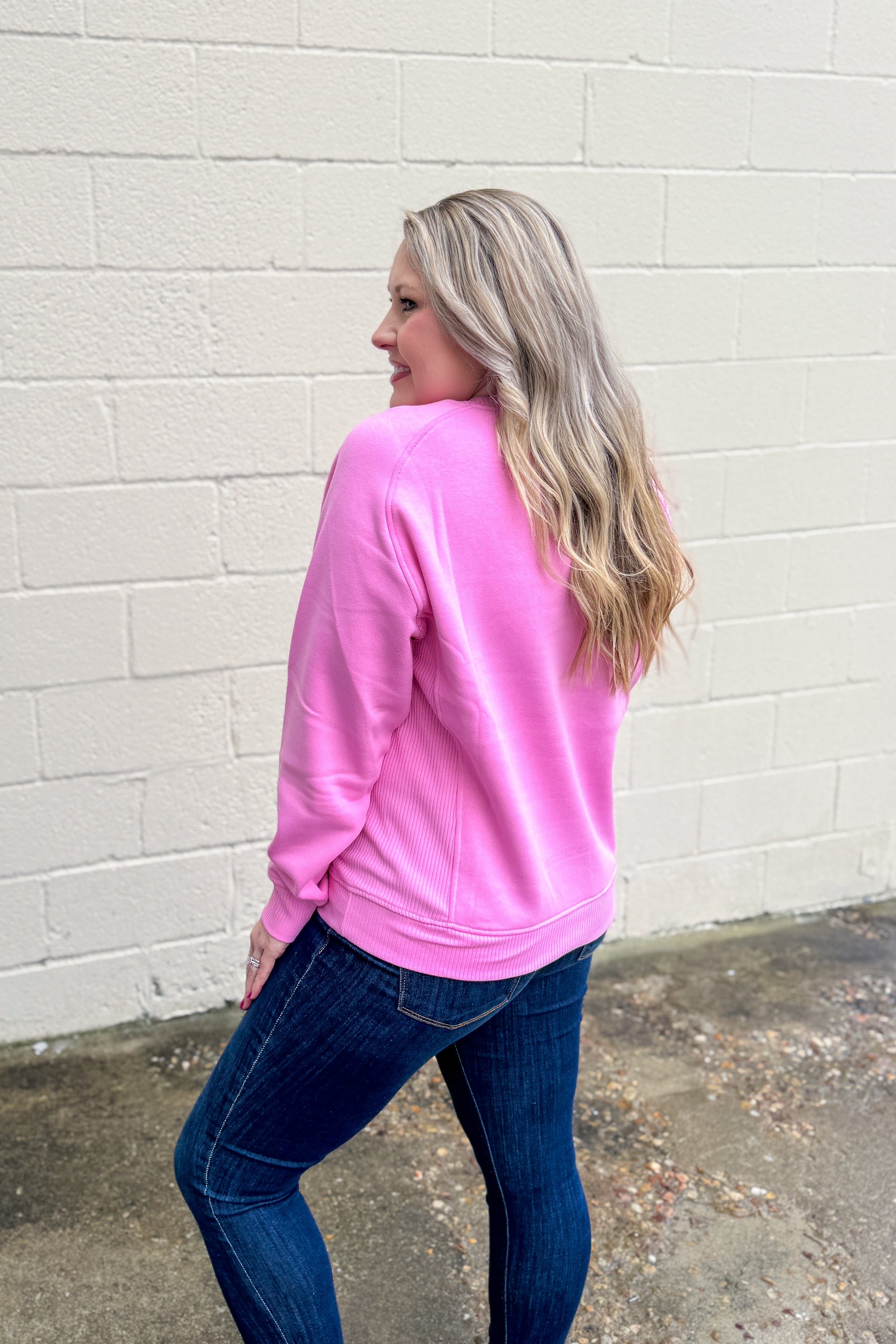 The Ally Pullover Top, Candy Pink