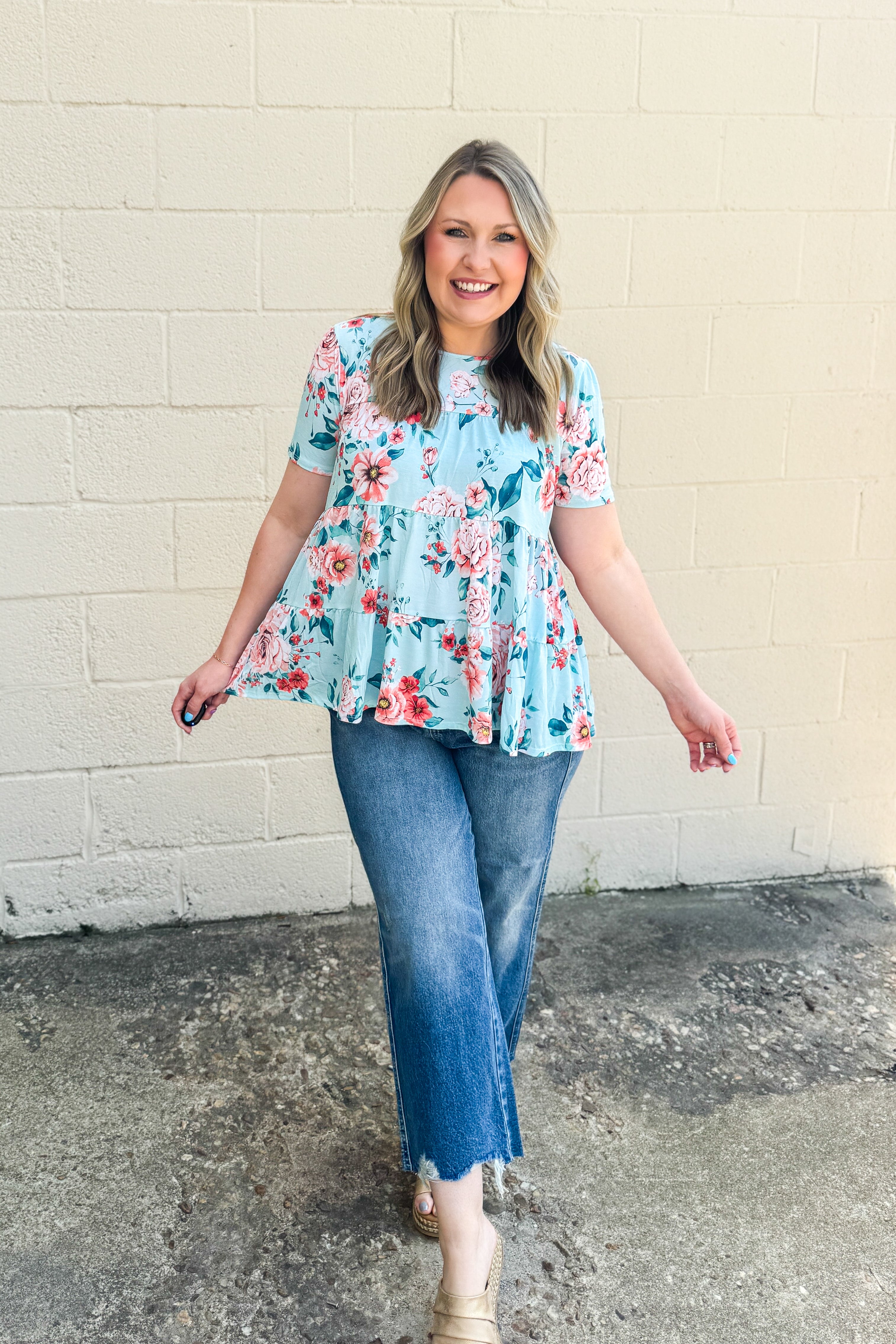 That Floral Feeling Tiered Top
