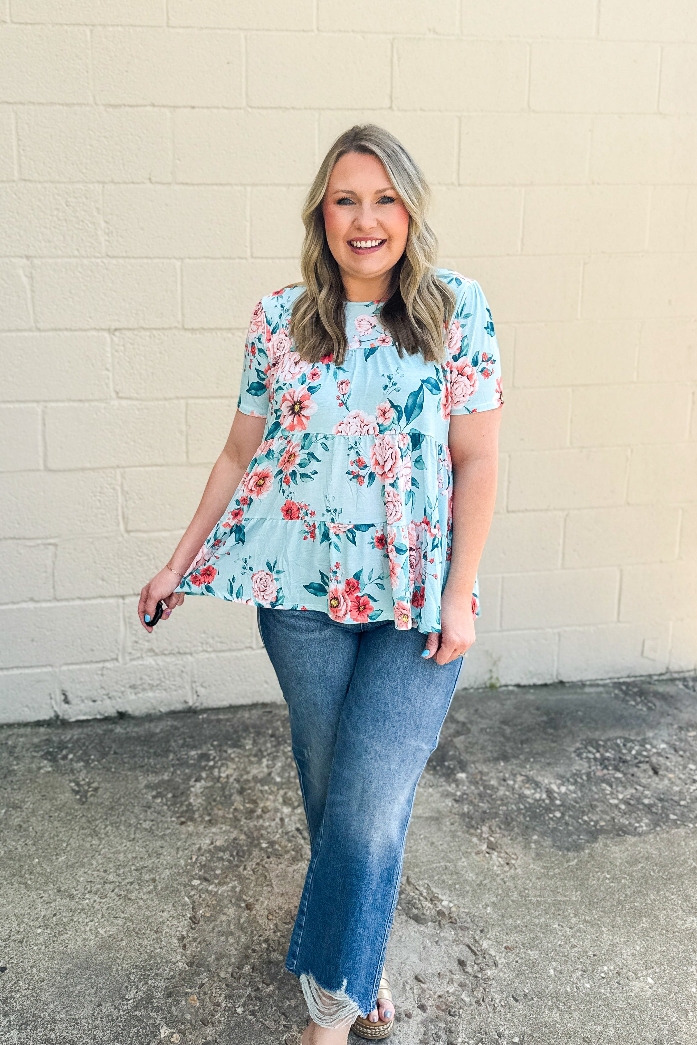 That Floral Feeling Tiered Top
