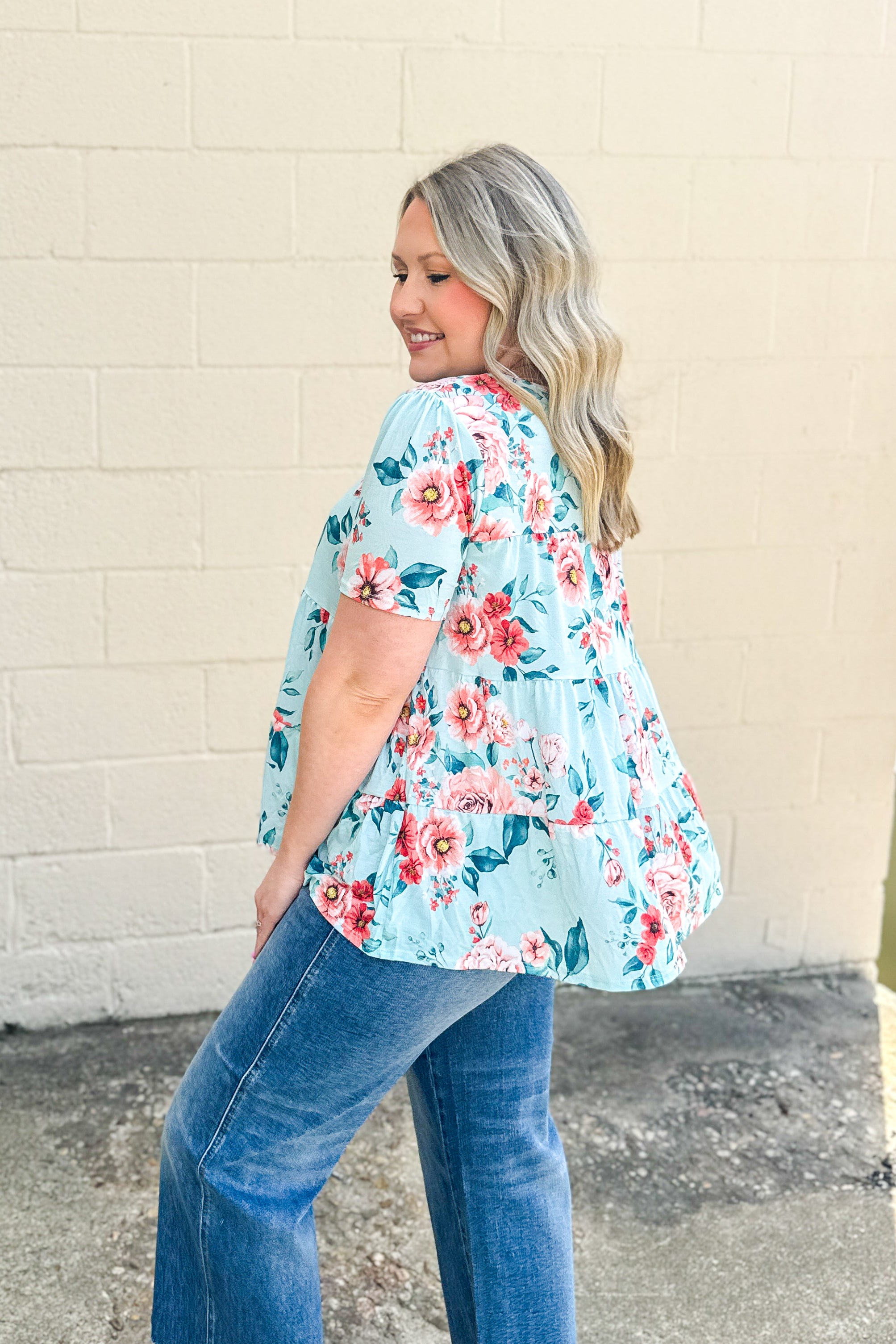 That Floral Feeling Tiered Top