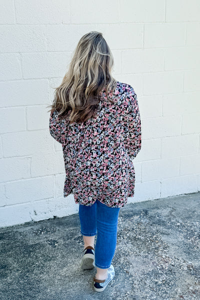 Working On Me Floral Cardigan