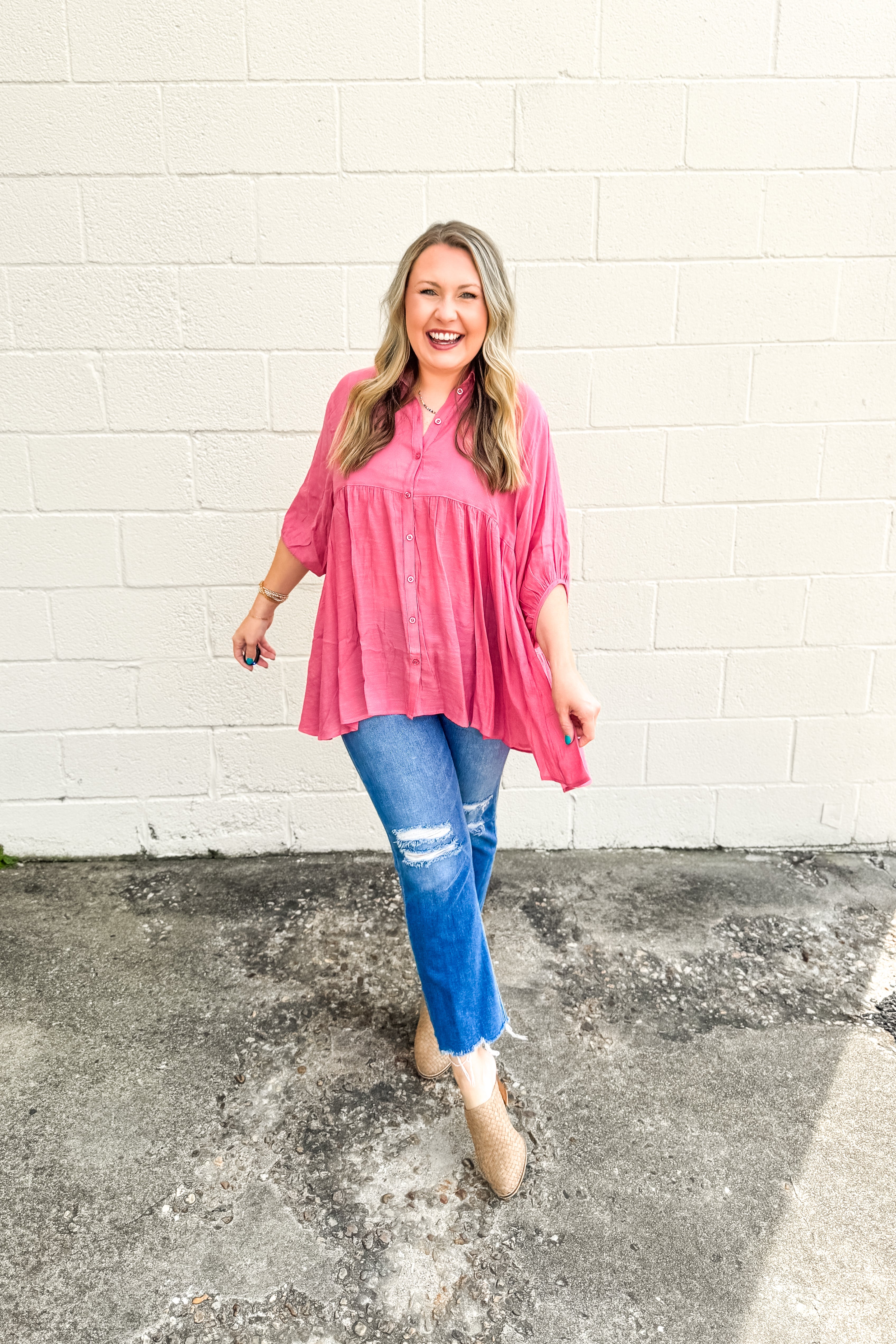Berry Sweet Button Down Tunic