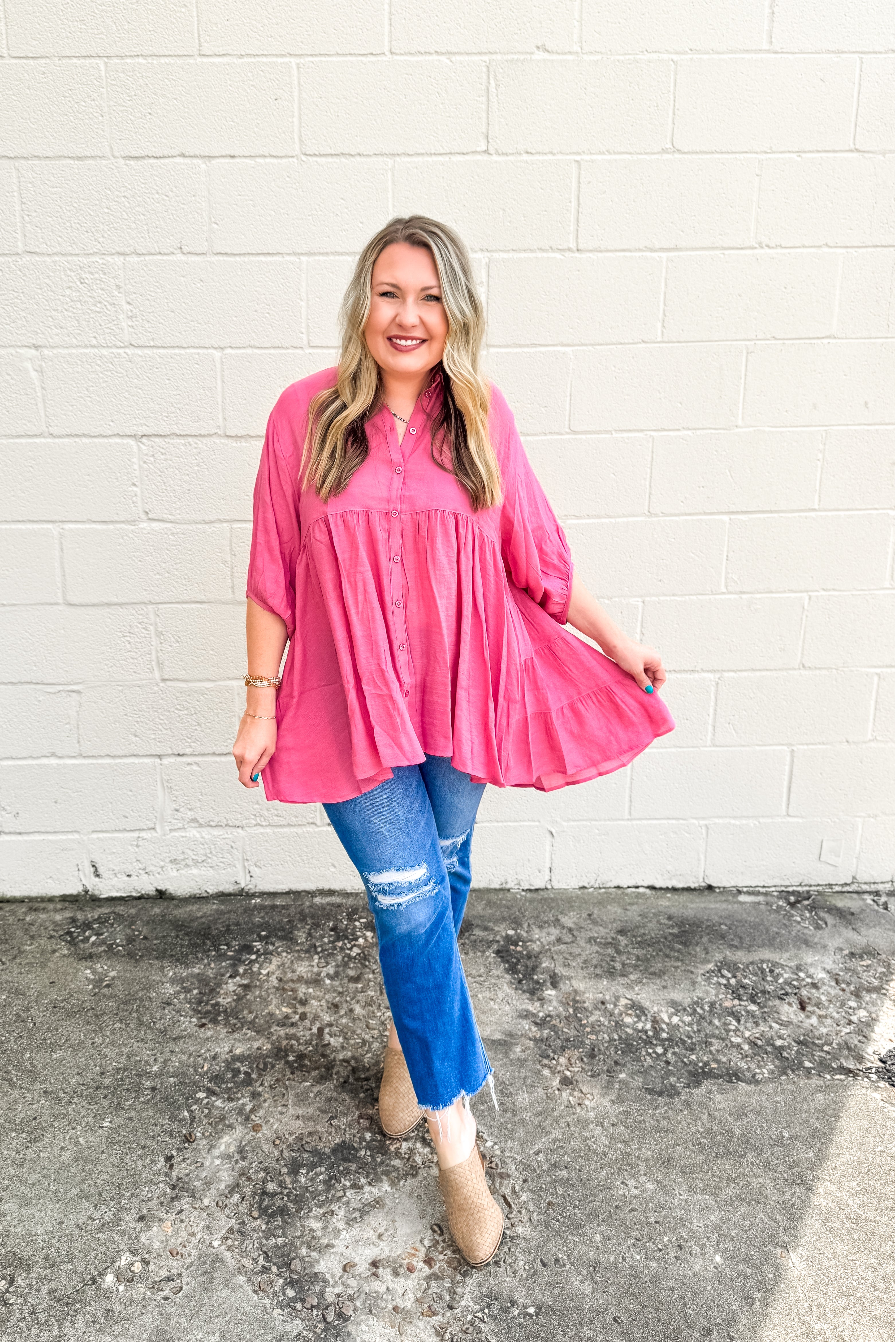Berry Sweet Button Down Tunic