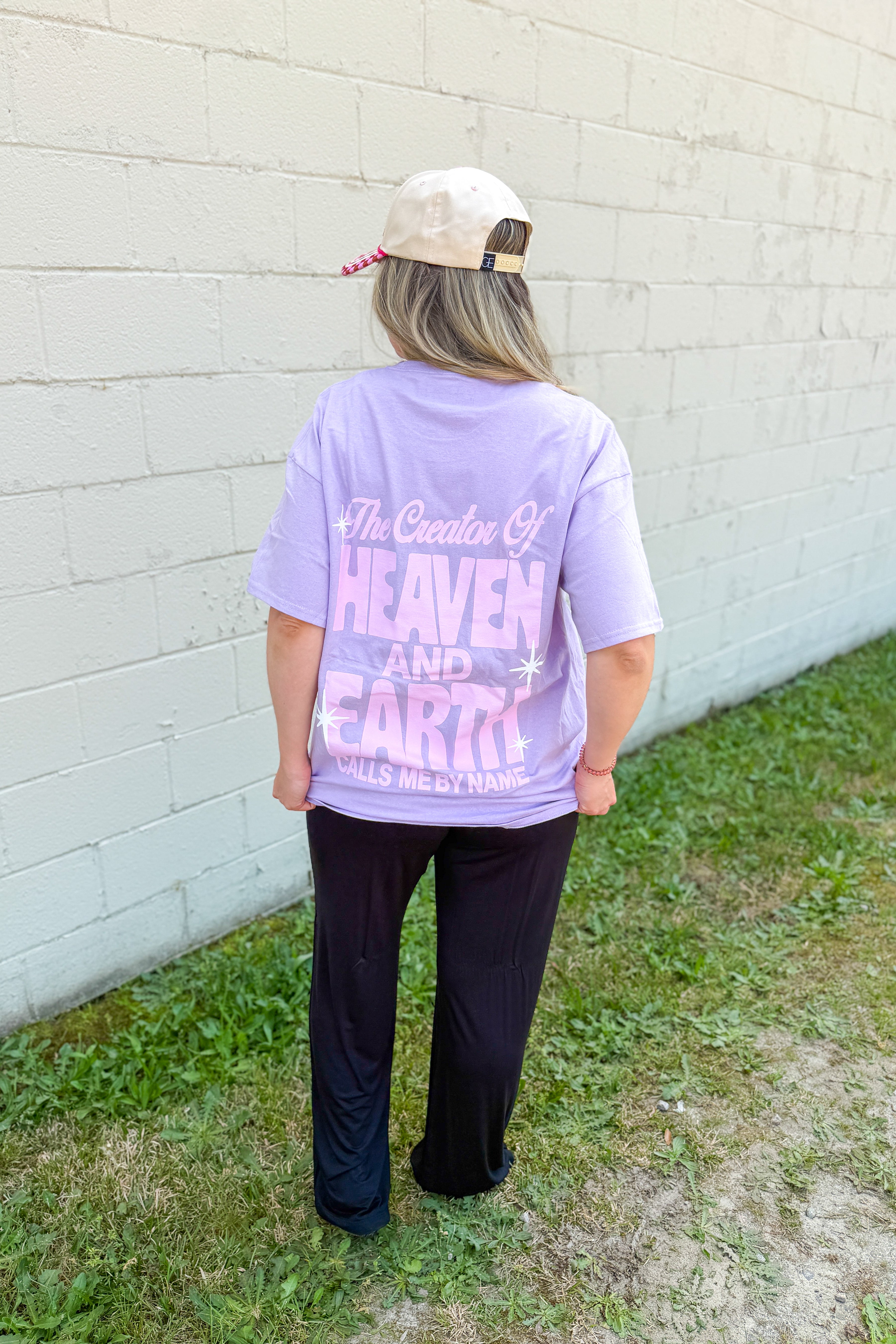 Heaven And Earth Graphic Tee, Lavender