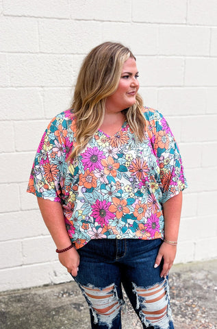 Point Me To The Garden Floral Top