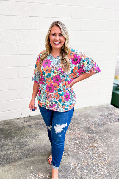 Point Me To The Garden Floral Top