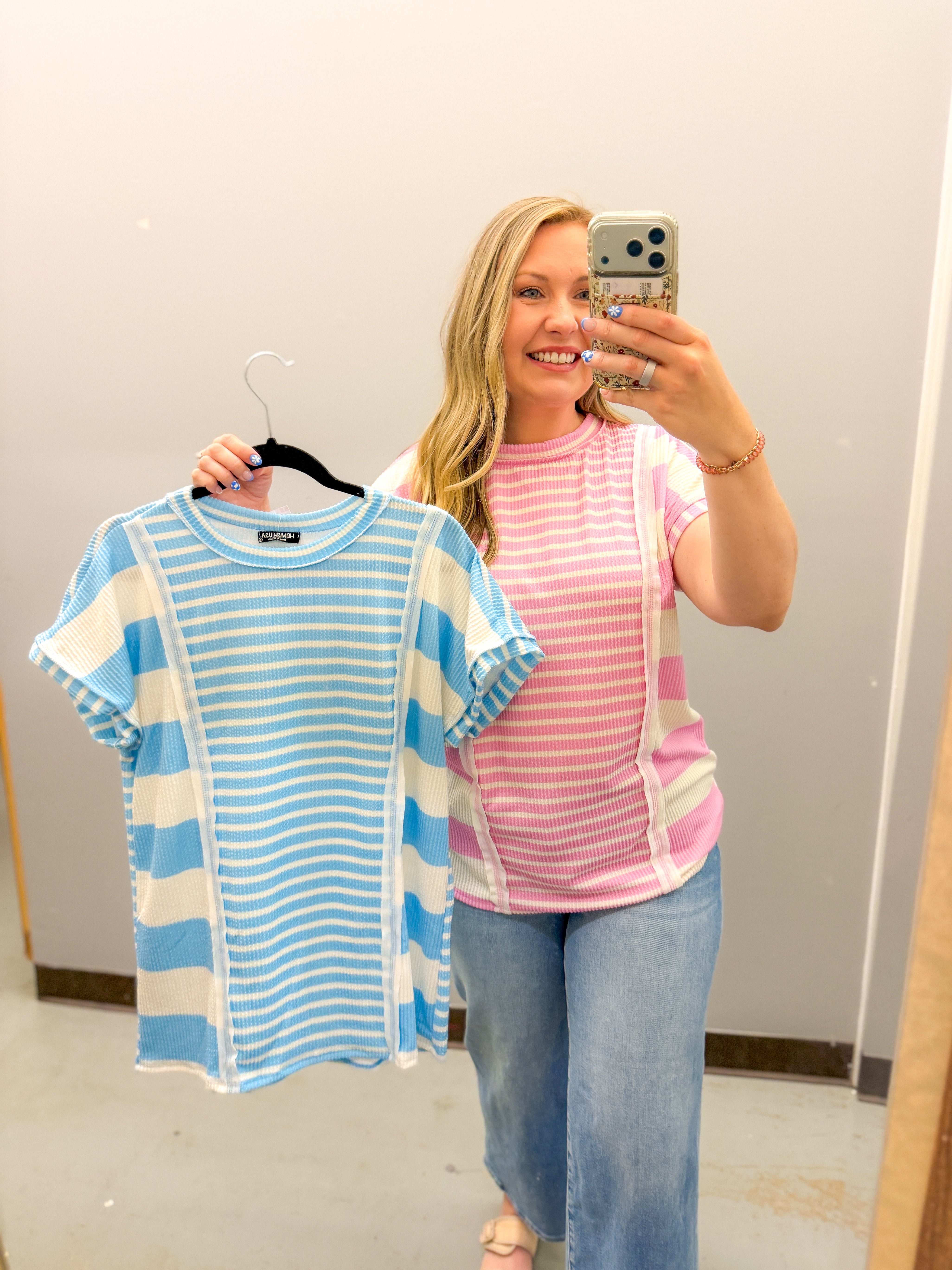 The Camden Stripe Top, Blue