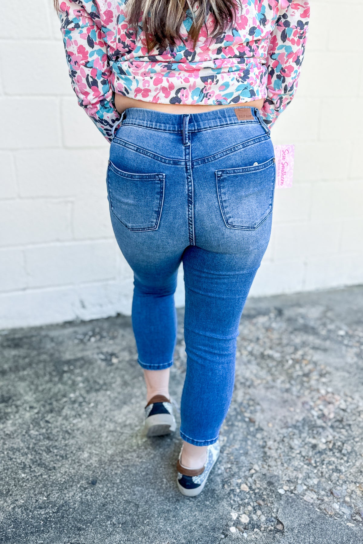 Judy Blue Gemma High Waist Pull on Cool Capri Jeans