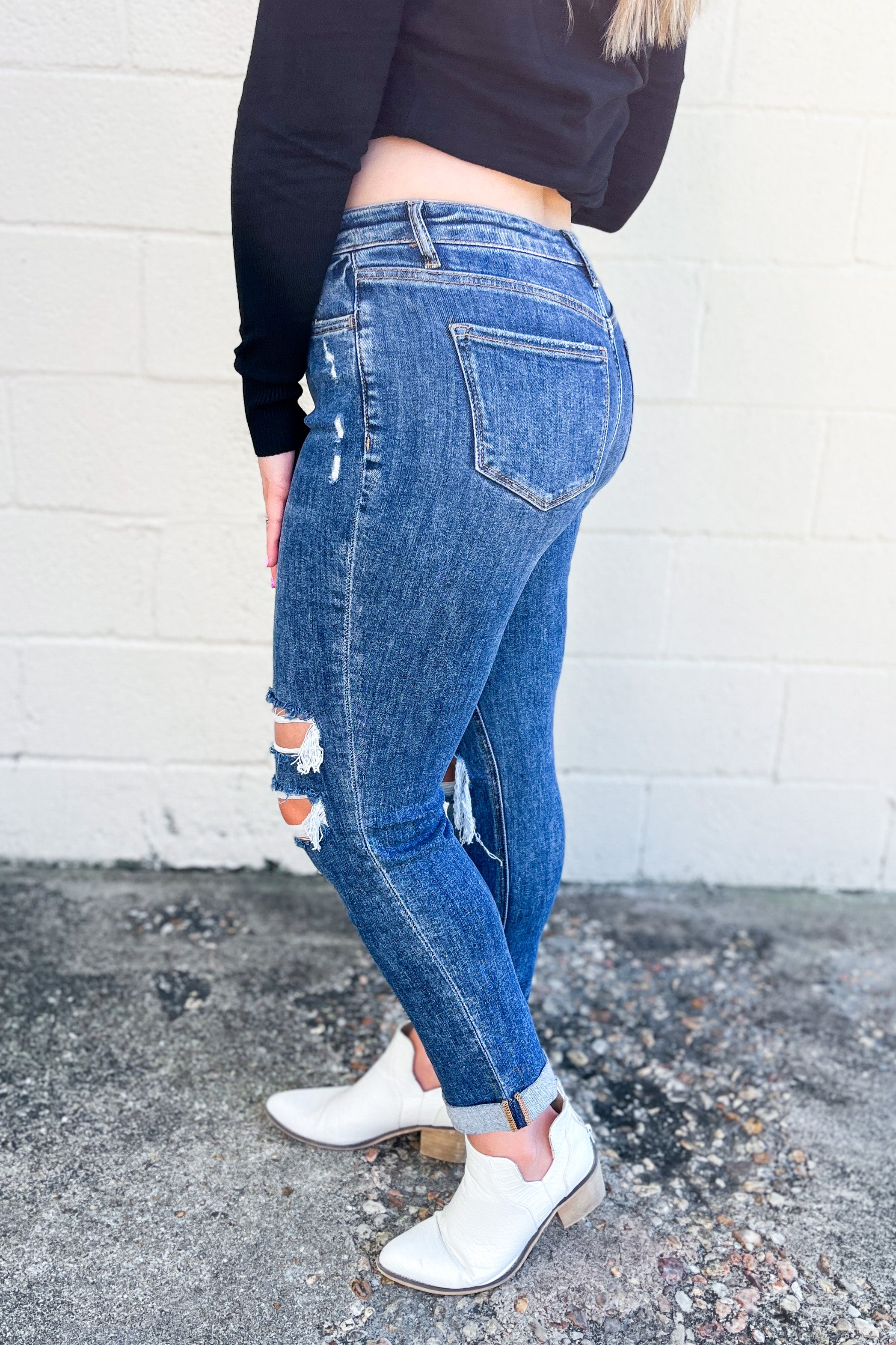 Lovervet Maddie Distressed Boyfriend Jeans