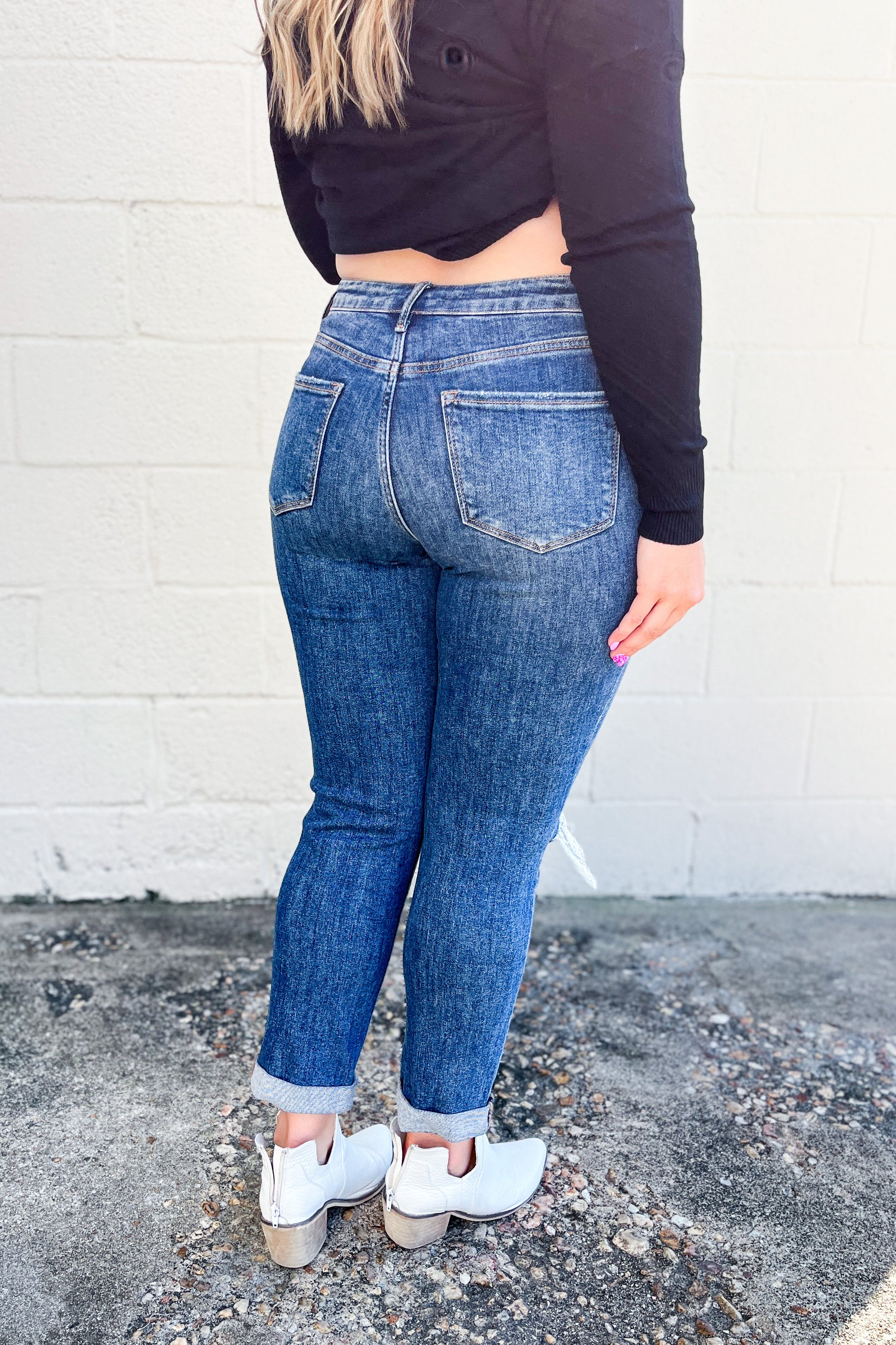 Lovervet Maddie Distressed Boyfriend Jeans