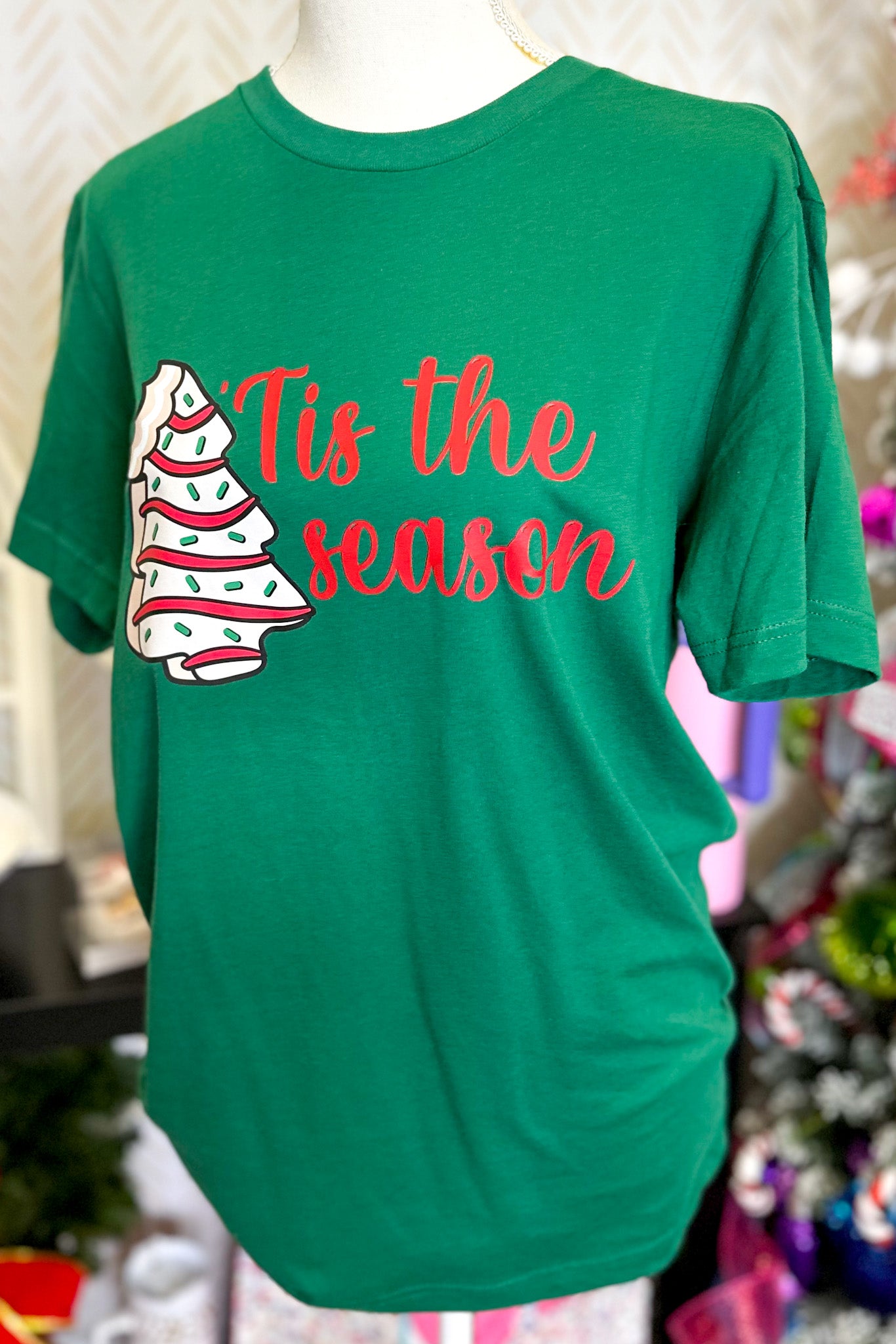 Tis The Season Little Debbie Graphic Tee, Green