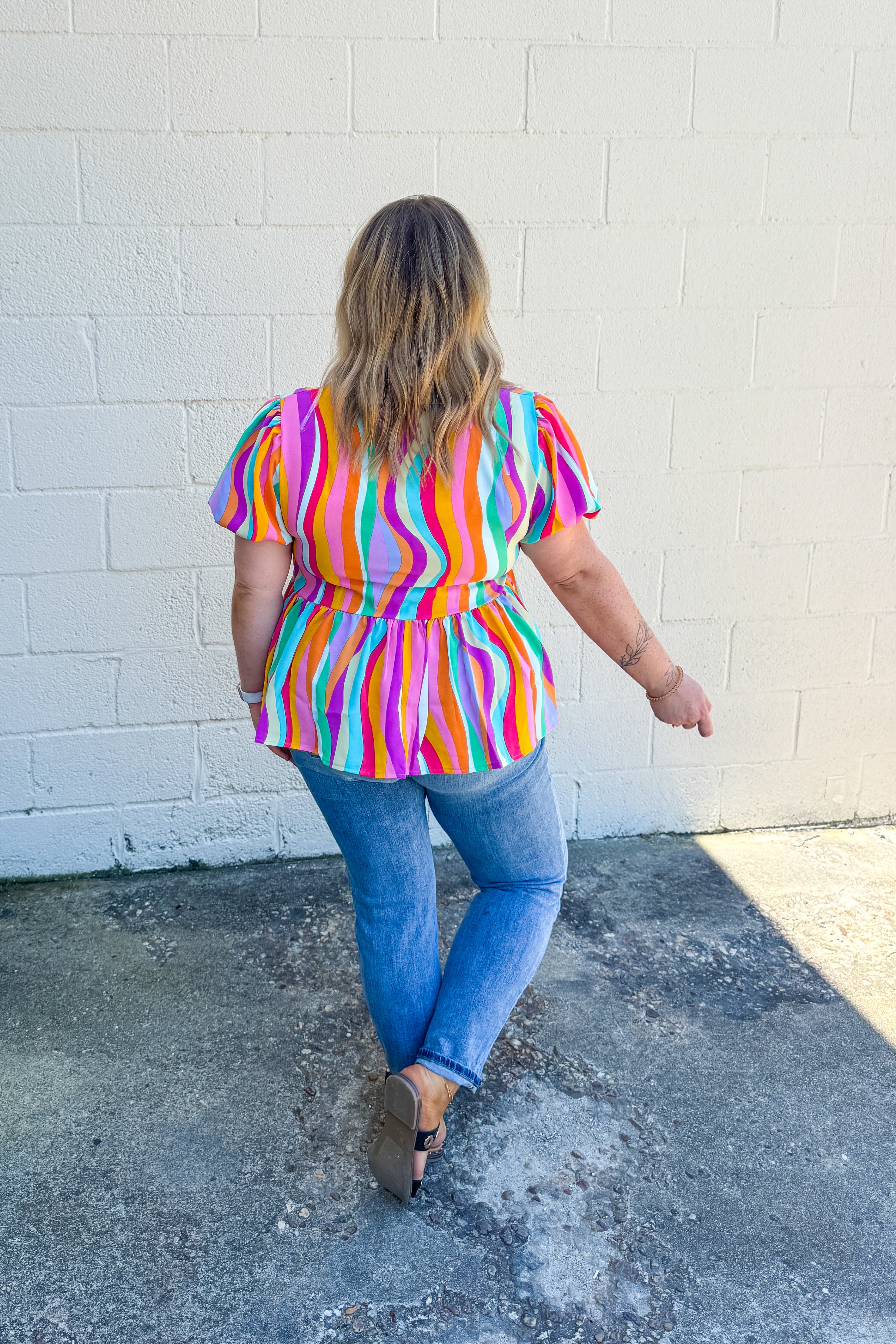Vivid Vibes Peplum Top