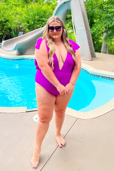 Brightest Days One Piece Swim Suit, Purple