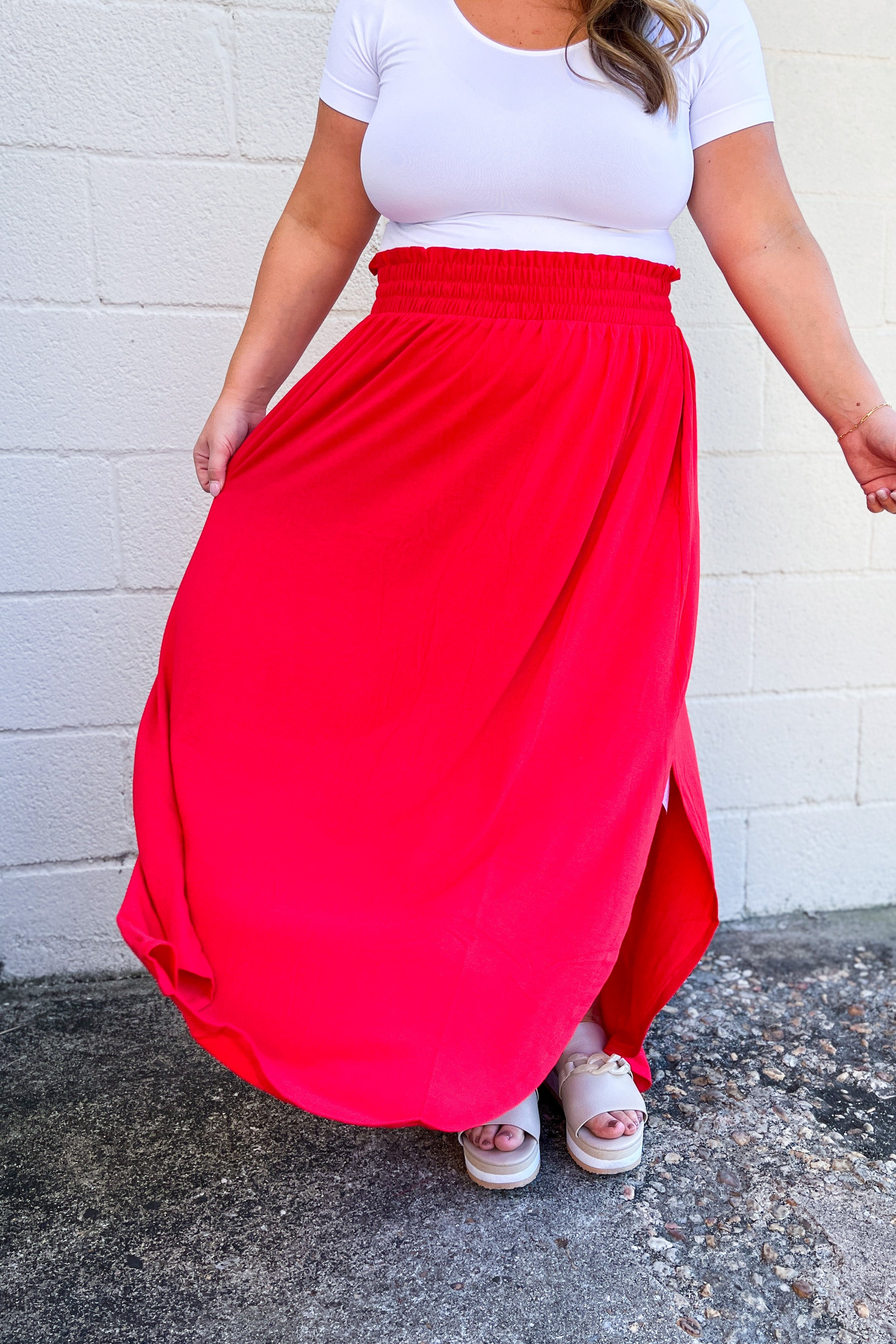 Melanie Maxi Skirt, Ruby