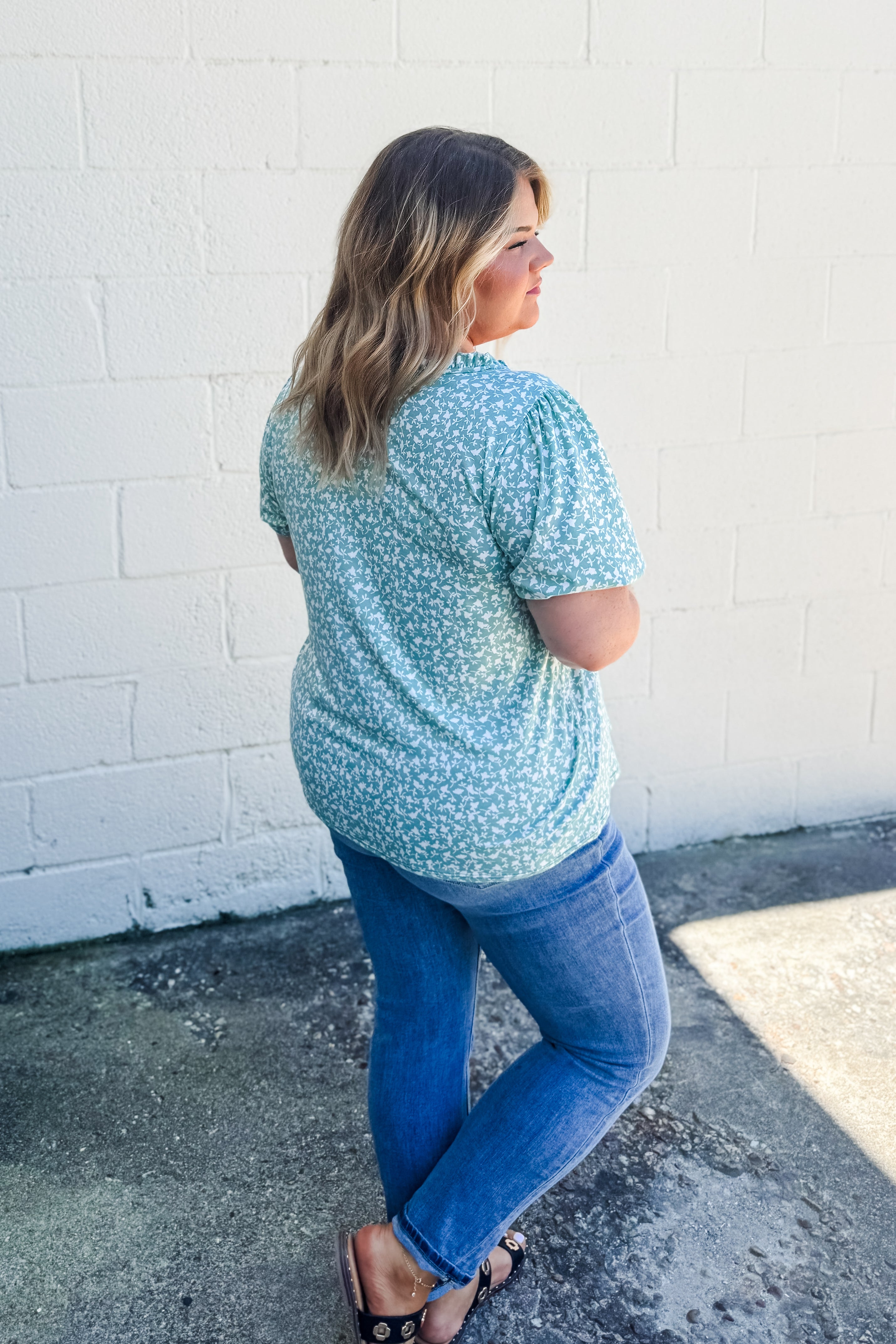 Daisy Darling Bow Top, Sage