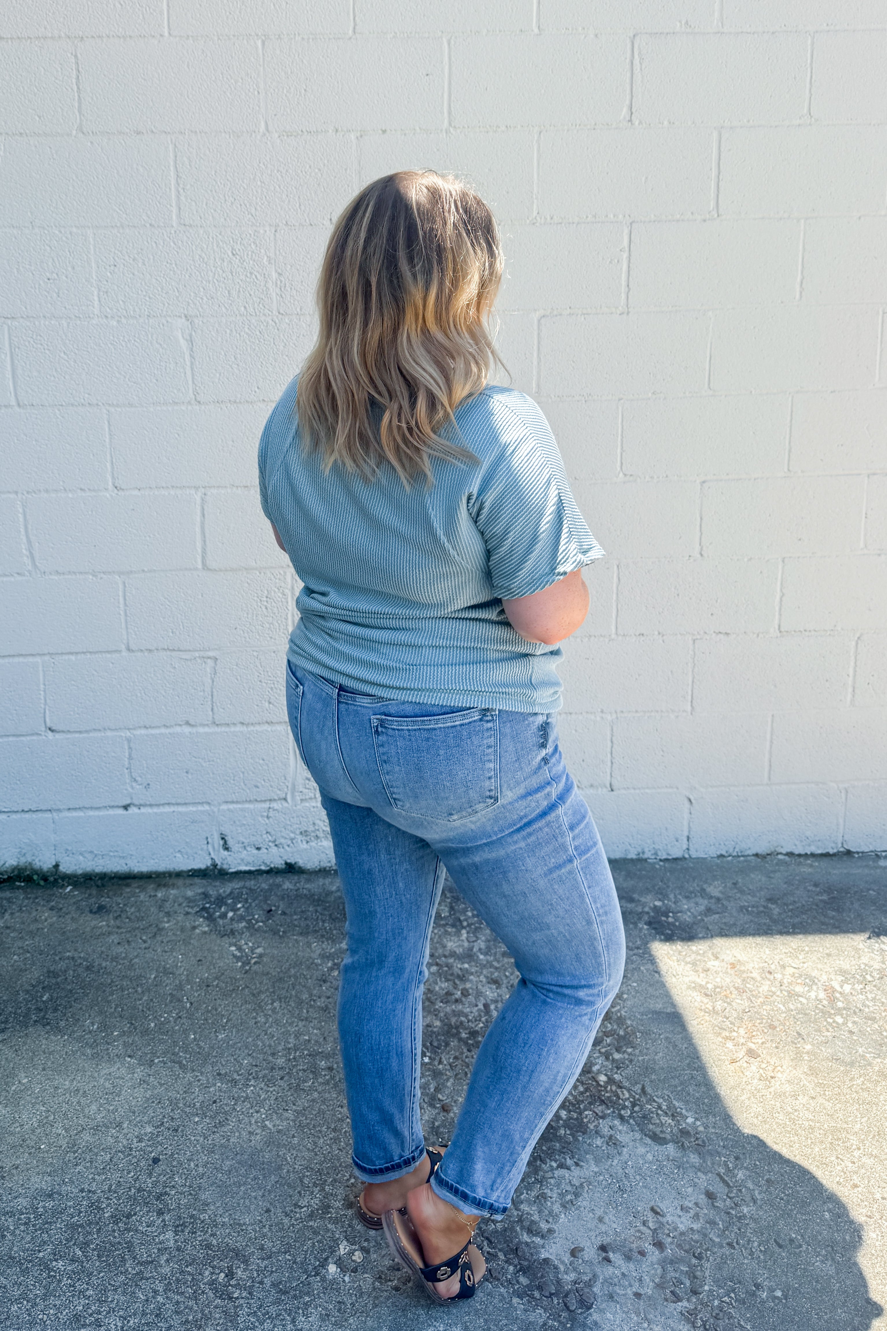 The Ember Ribbed Top, Sage