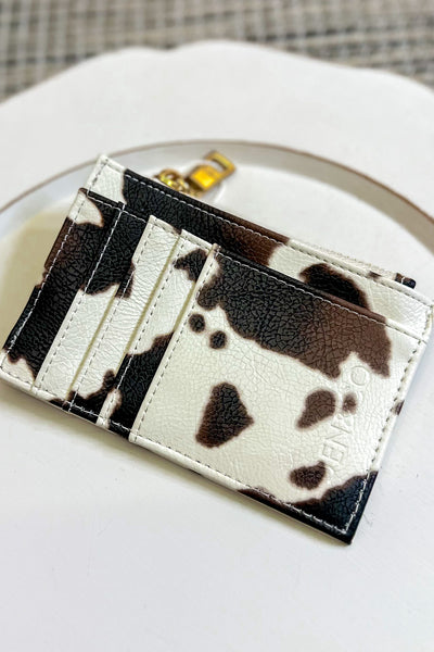Sia Printed Card Holder Wallet, Cow