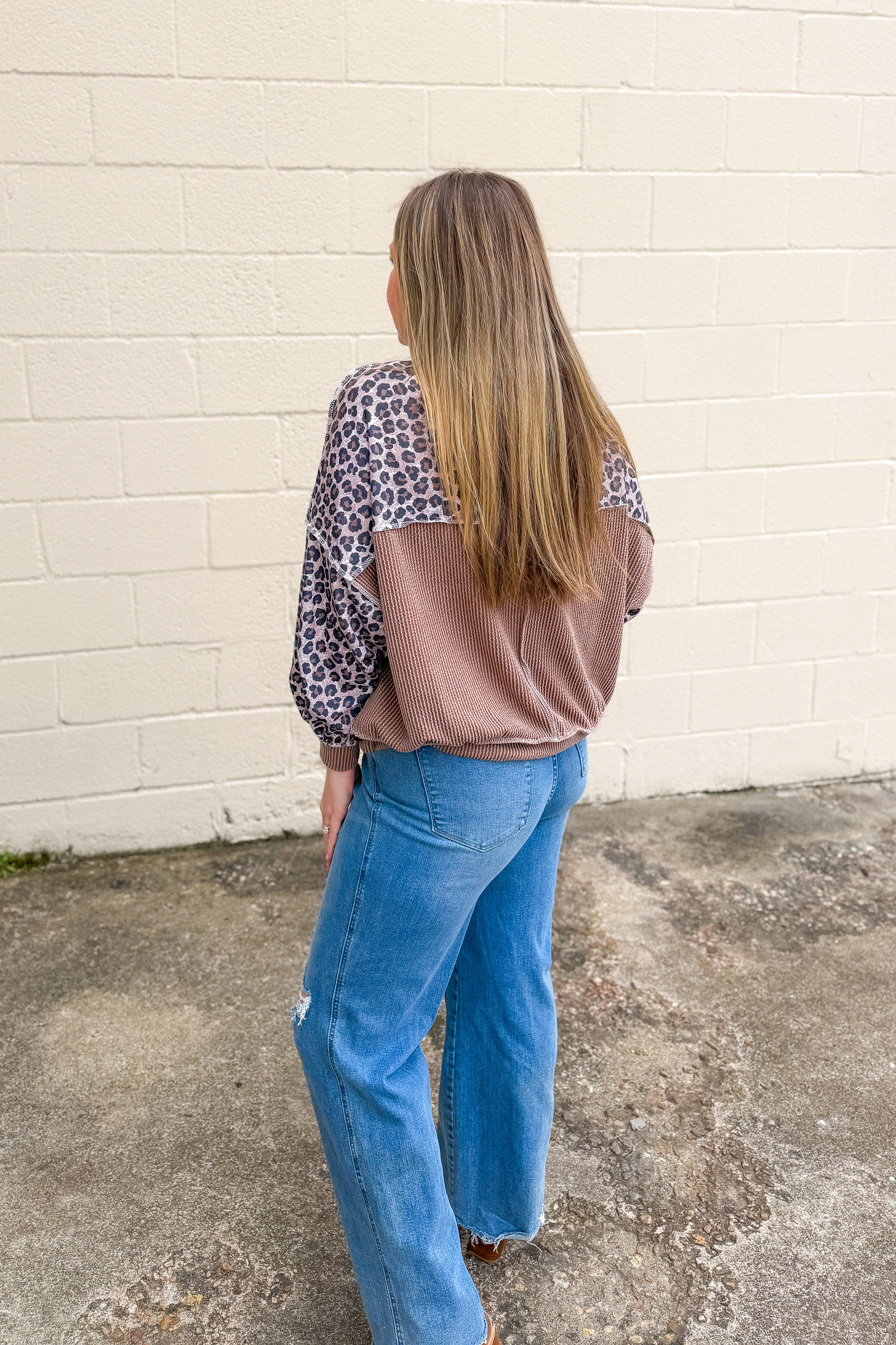 Long Live Leopard Pullover Top