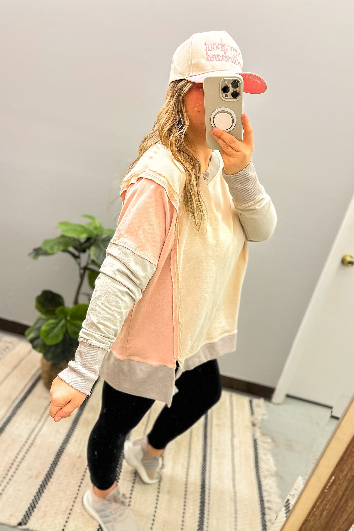 Never Ending Neutrals Color Block Pullover Top