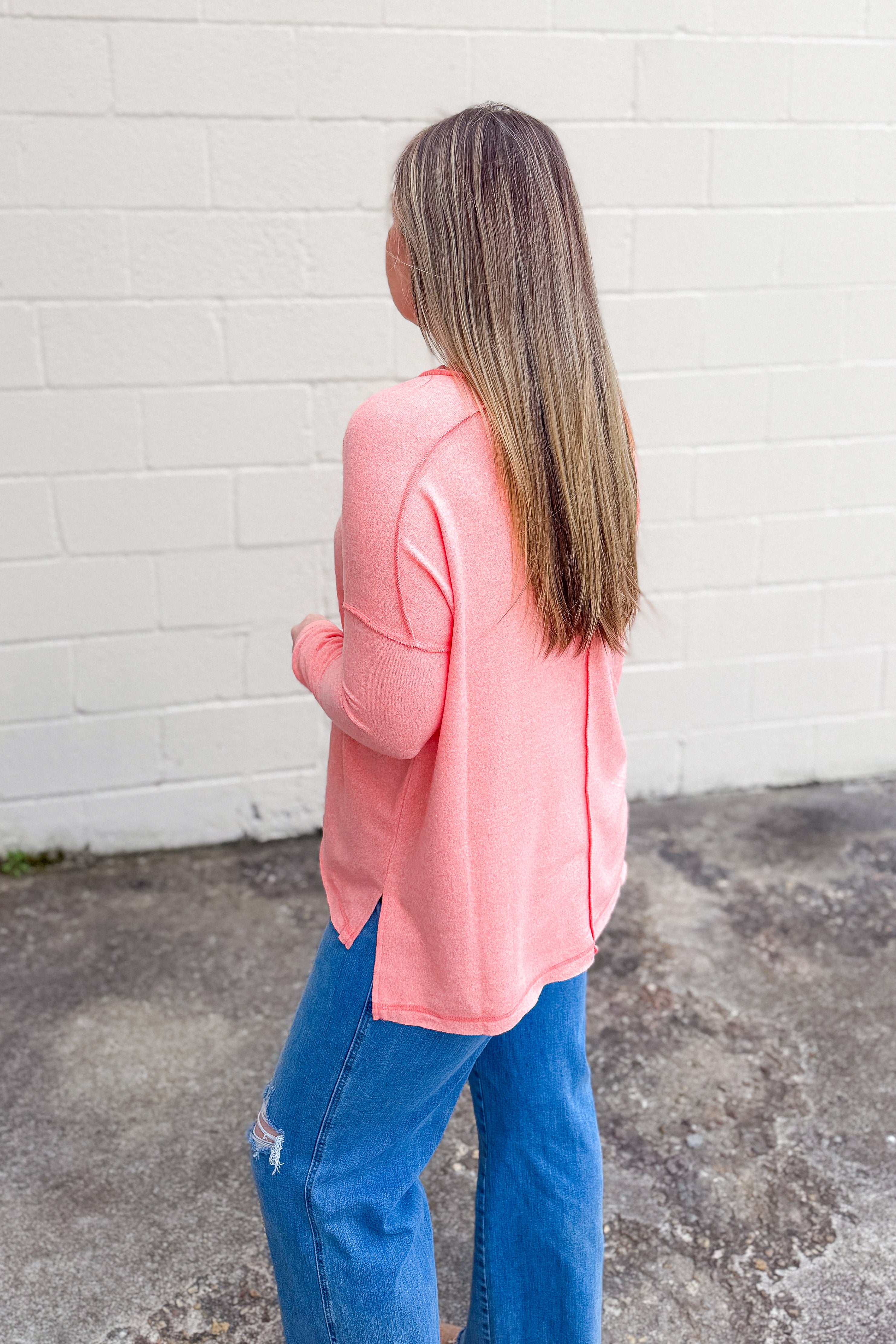Easy Living Top, Coral