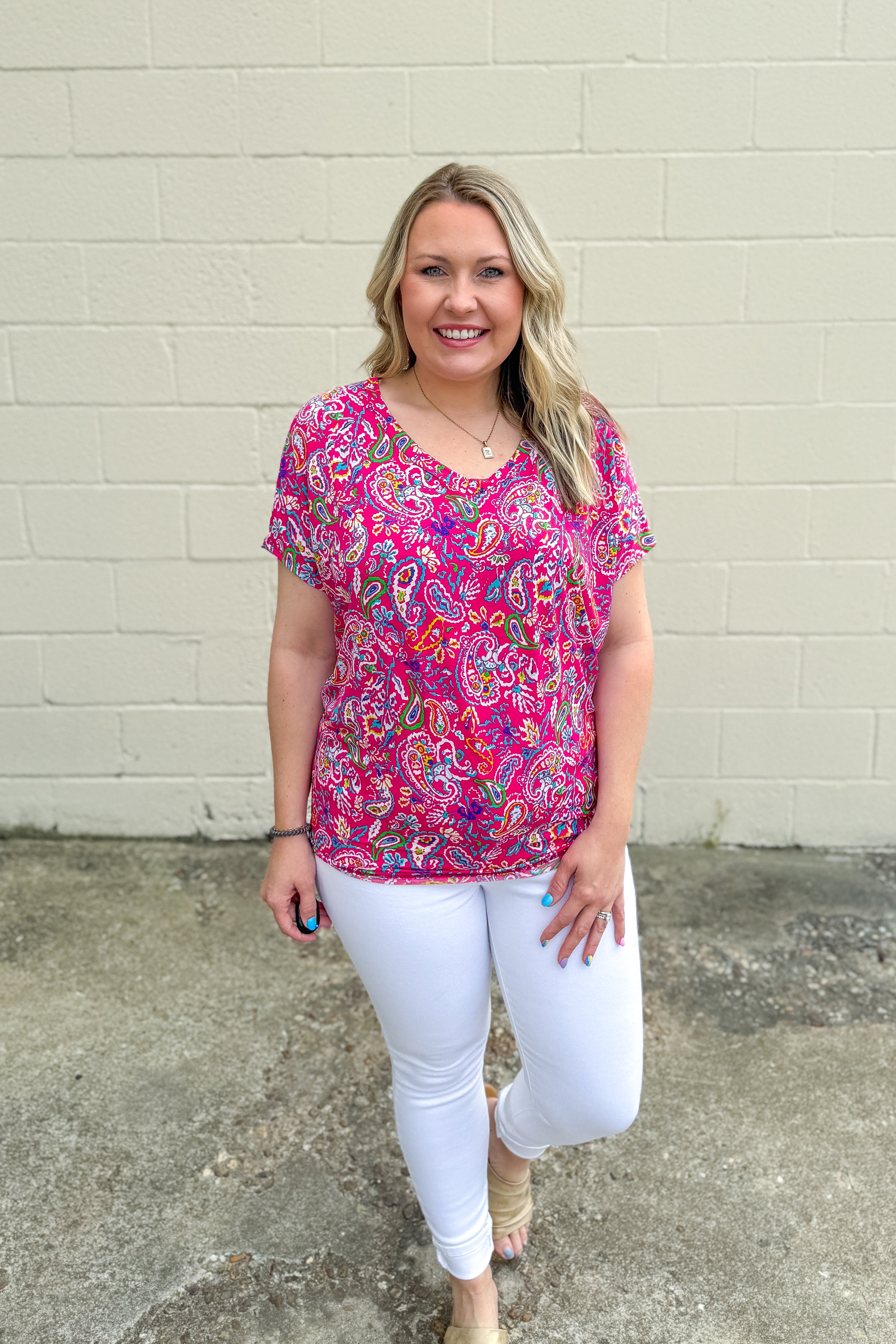 Fruit Punch Pop Paisley Top