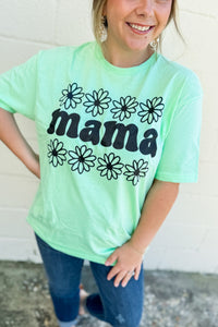 DEAL | Mama Daisy Graphic Tee, Mint Green