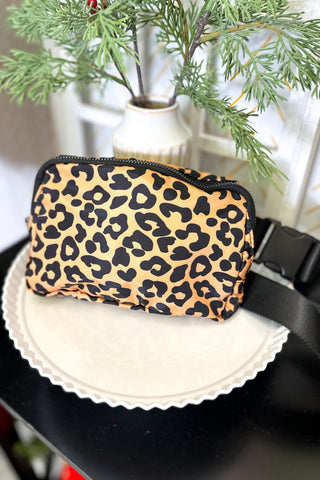 Tan Leopard Belt Bag
