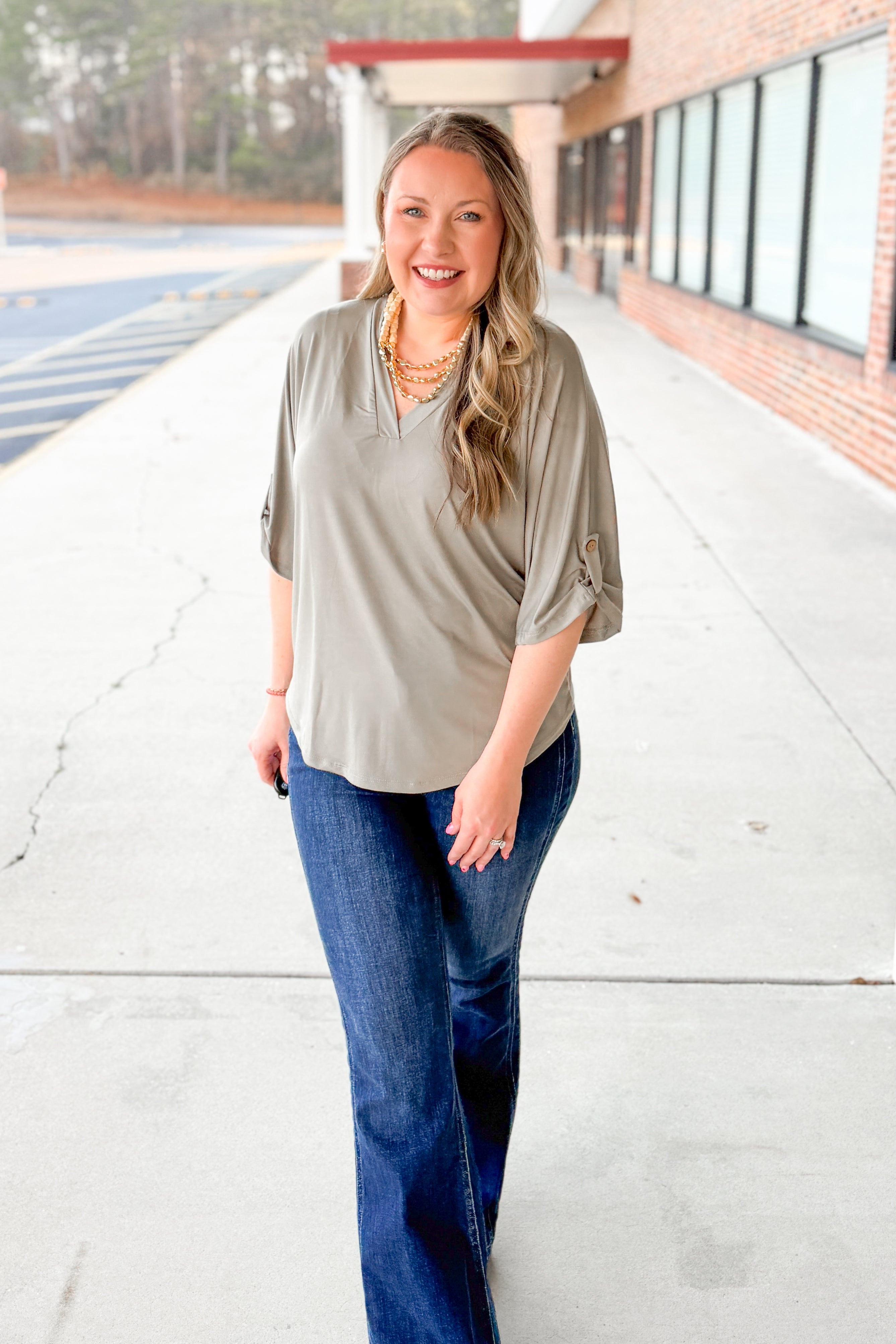 Everyday Ease V-Neck Top