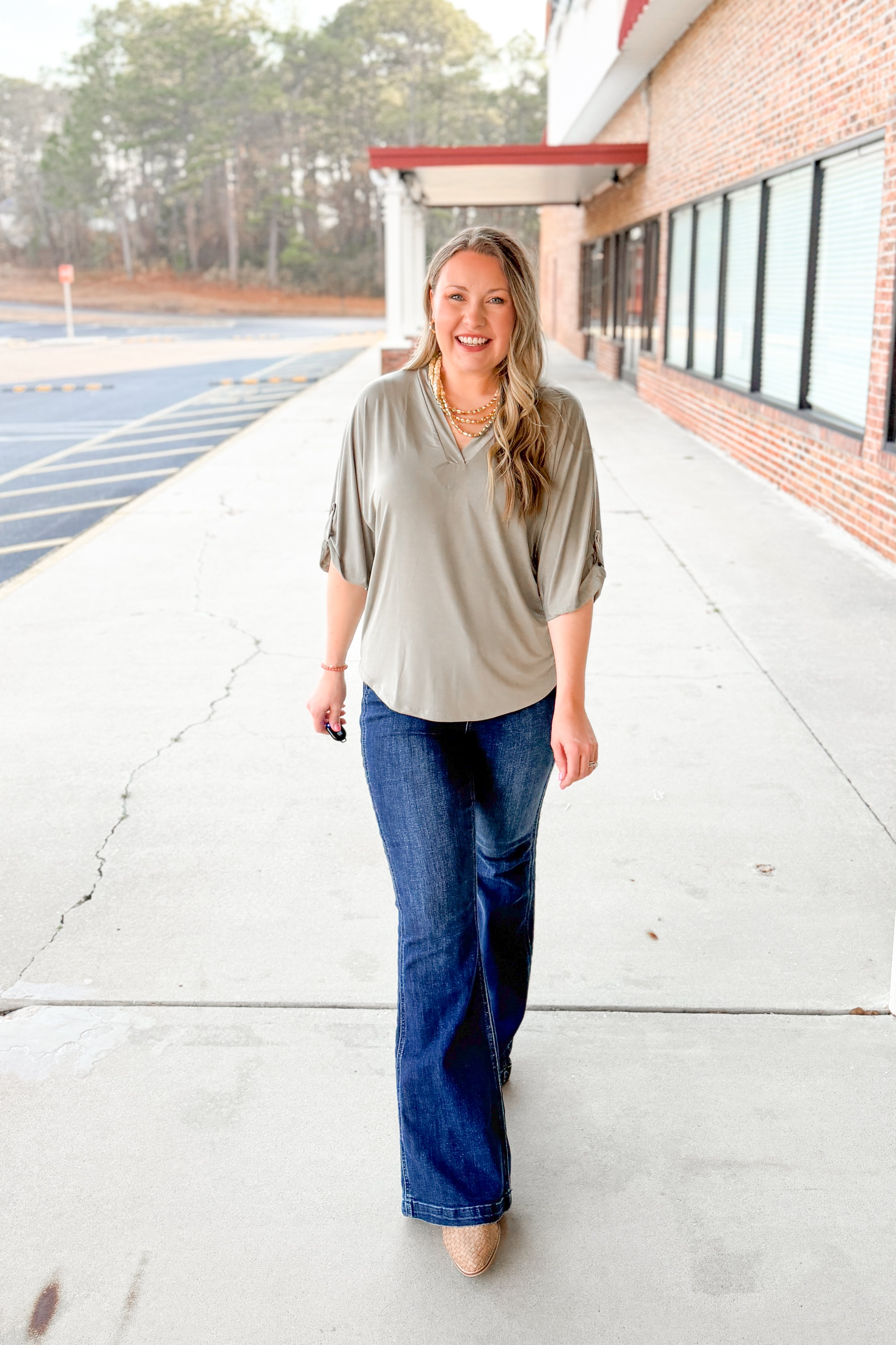 Everyday Ease V-Neck Top