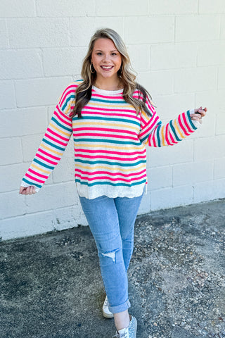 Beautiful Soul Stripes Sweater Top