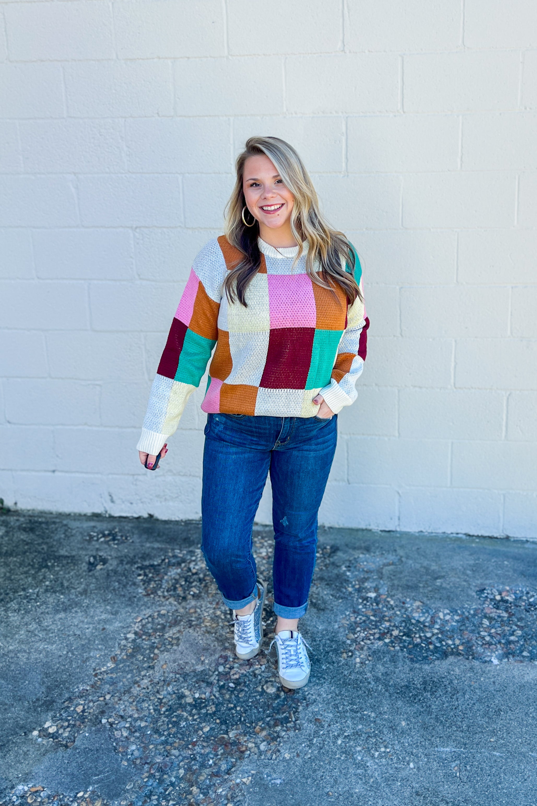 Lovely Perfection Color Block Sweater