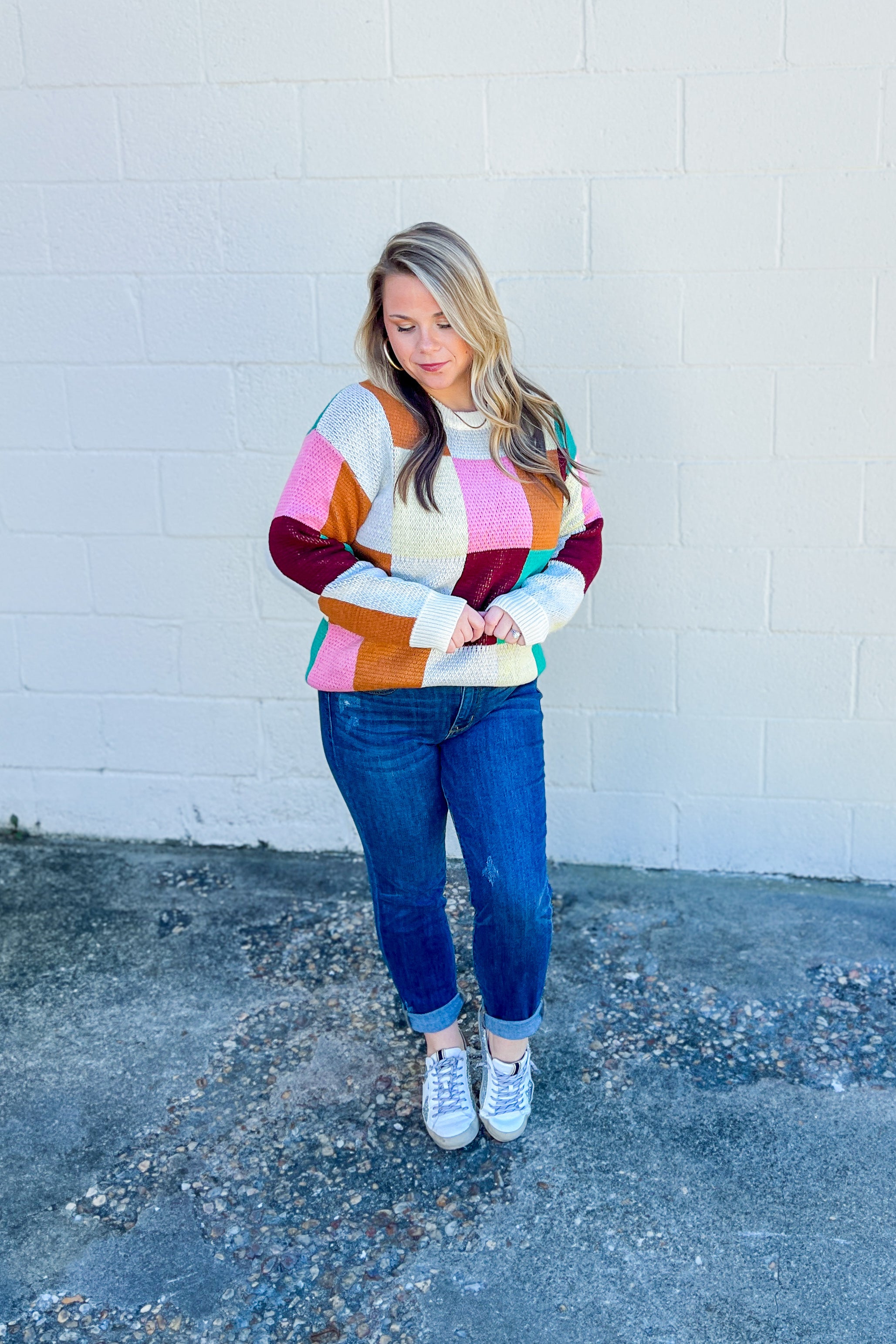 Lovely Perfection Color Block Sweater