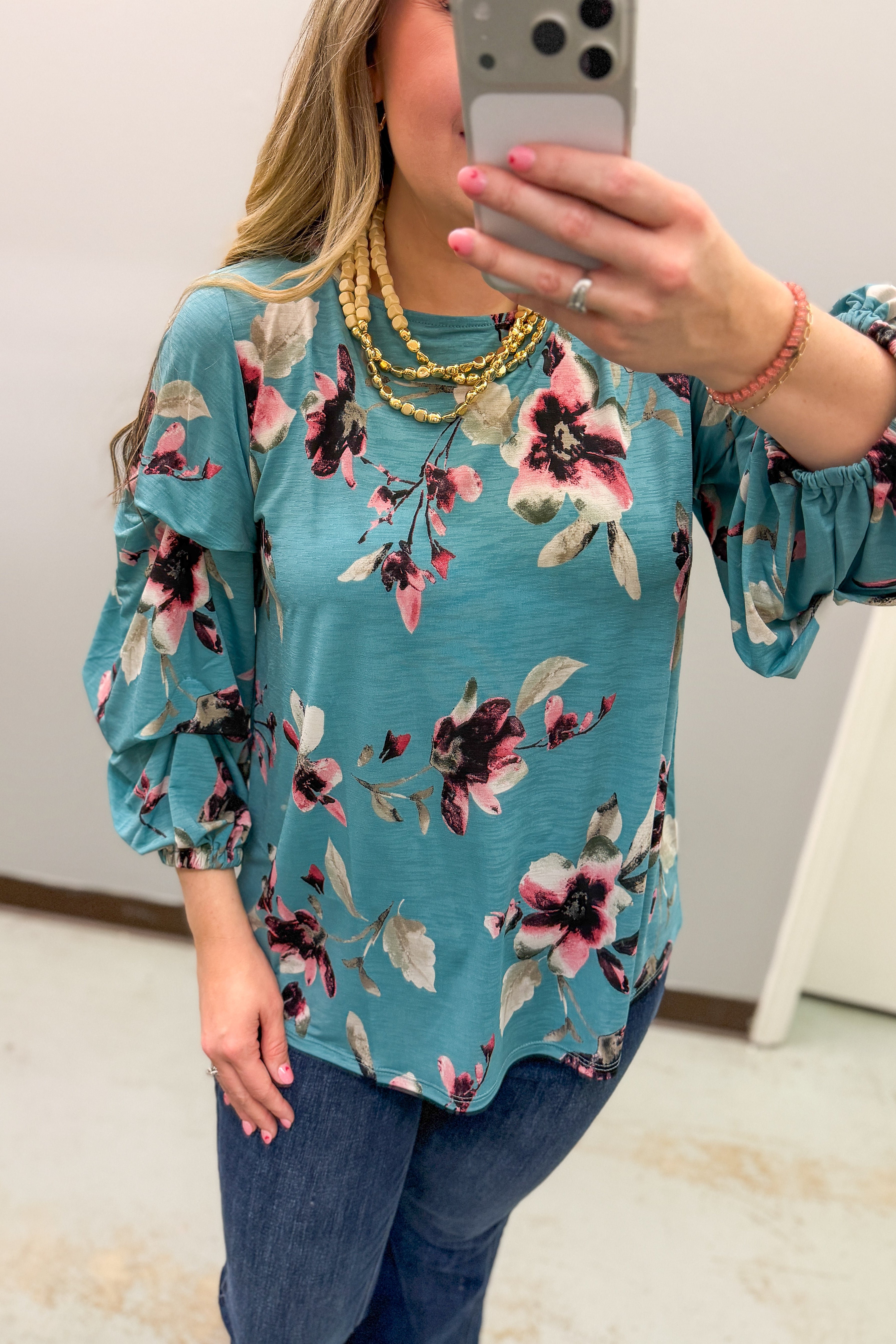 Seafoam Blossom Top